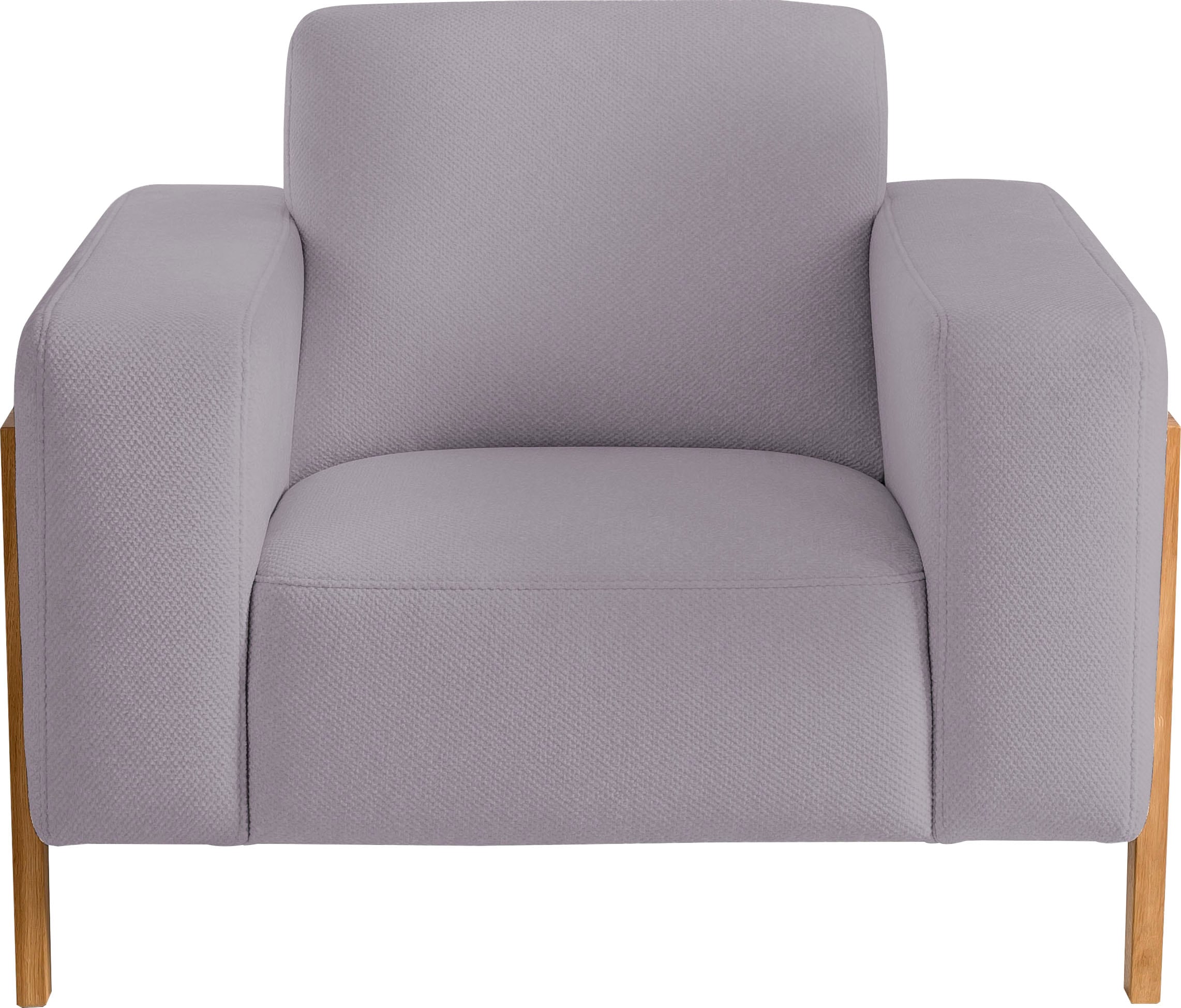 exxpo - sofa fashion Sessel »Starr, Loungesessel«, im Scandinavian Design, mit Massive Holzfüsse, frei im Raum stellbar