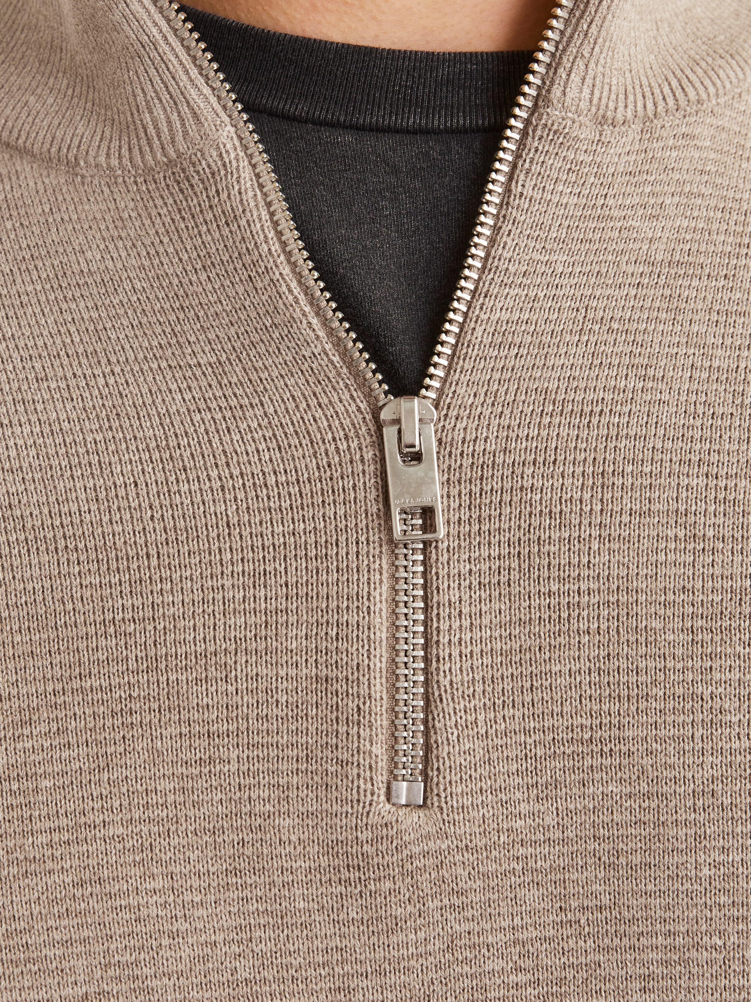 Jack & Jones Troyer »JPRBLAMILANO STITCH KNIT HALF ZIP SN« mit kurzem Reissverschluss