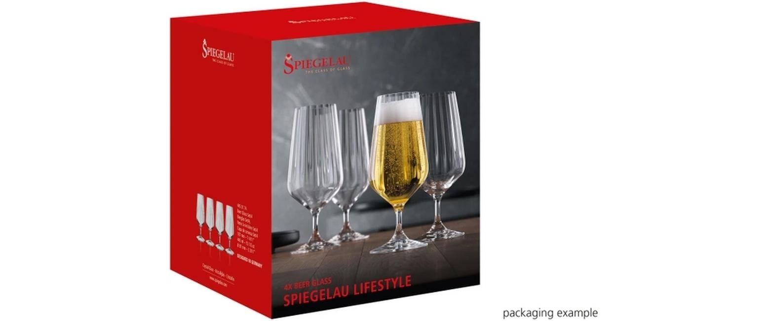 Eulenspiegel Bierglas »Spiegelau Bierglas LifeStyle 440 ml, 4 Stück, Transparent«, Aromaentfaltung, Kristallklar