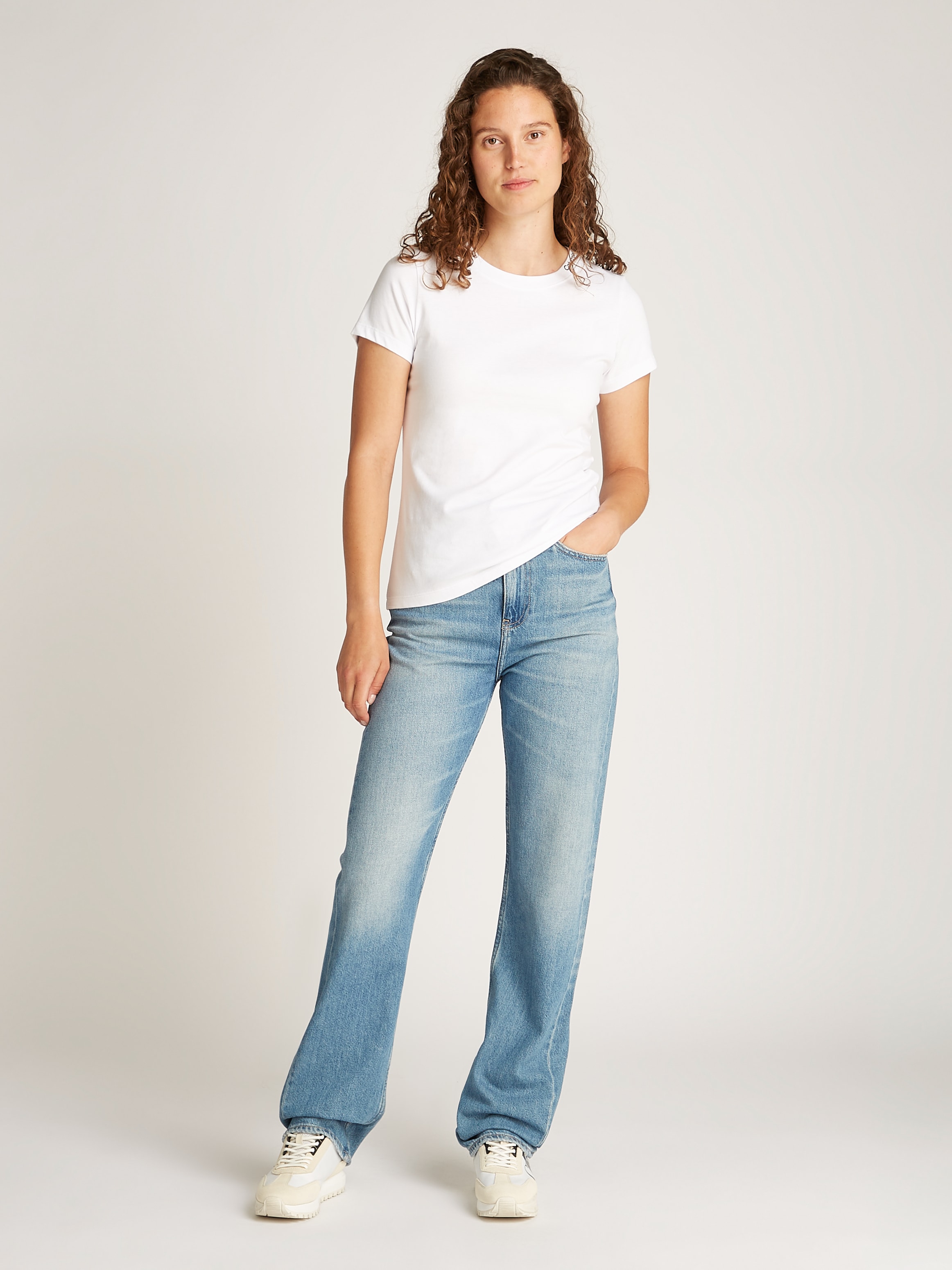 Calvin Klein Jeans T-Shirt »LOGO ELASTIC T-SHIRT«, mit Logostickerei