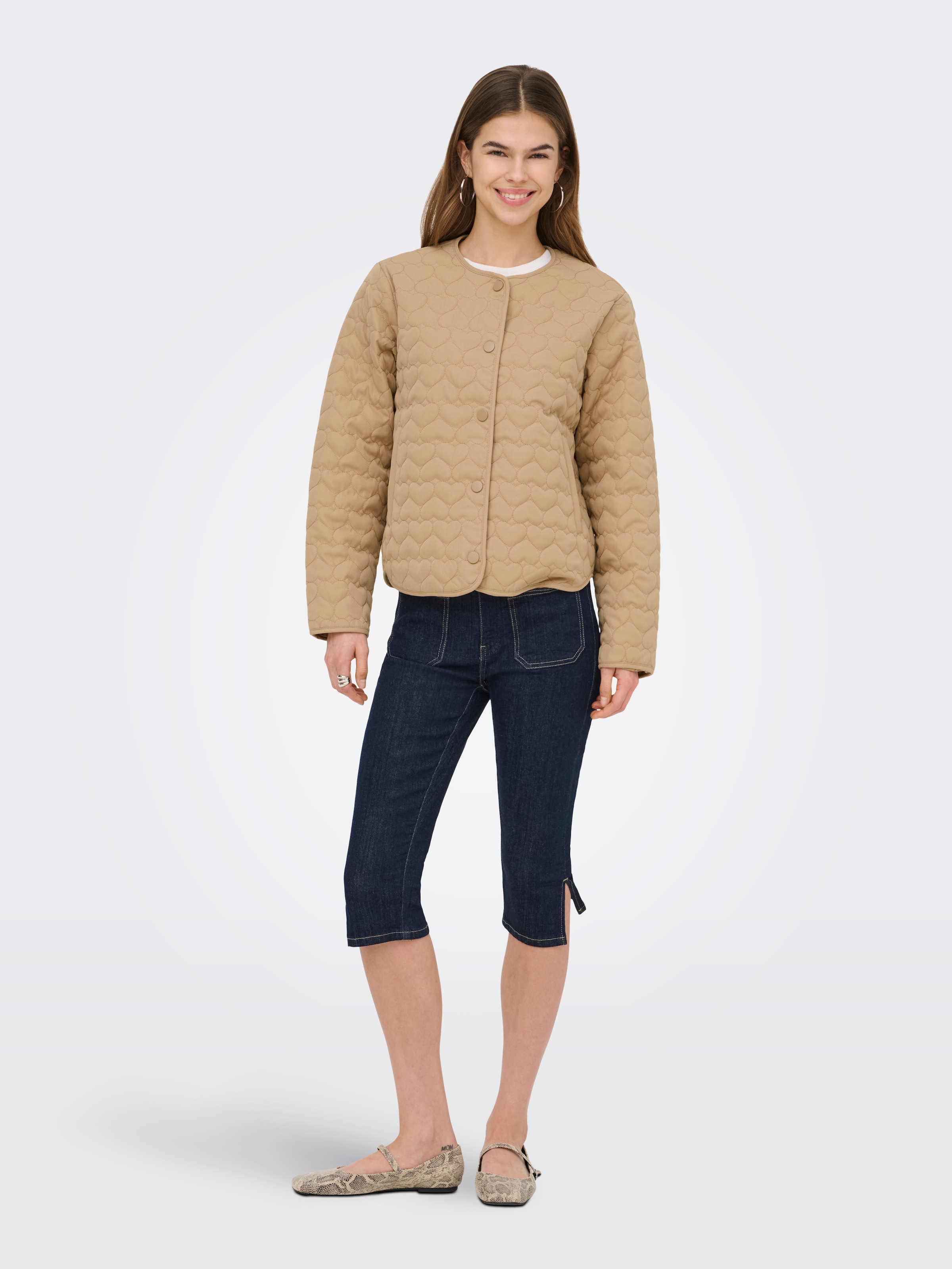 ONLY Steppjacke »ONLHEART LIFE QUILTED JACKET NOOS OTW« mit Steppmuster in Herzchenform
