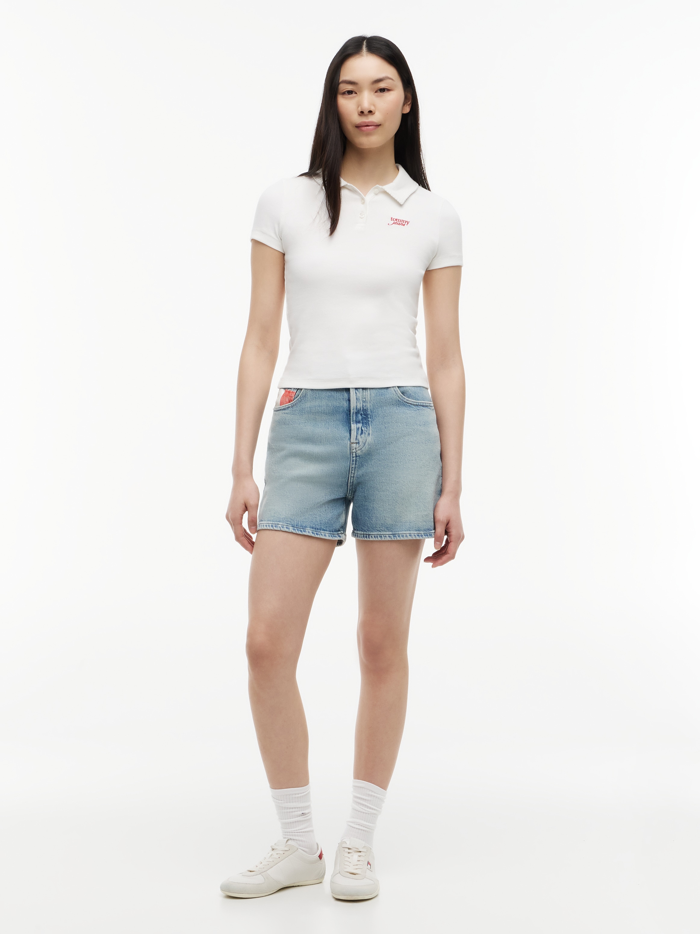 Tommy Jeans Jeansshorts »MOM SHORT RWB CBF CJ6115« Baumwollmischung, Mom Fit, high rise