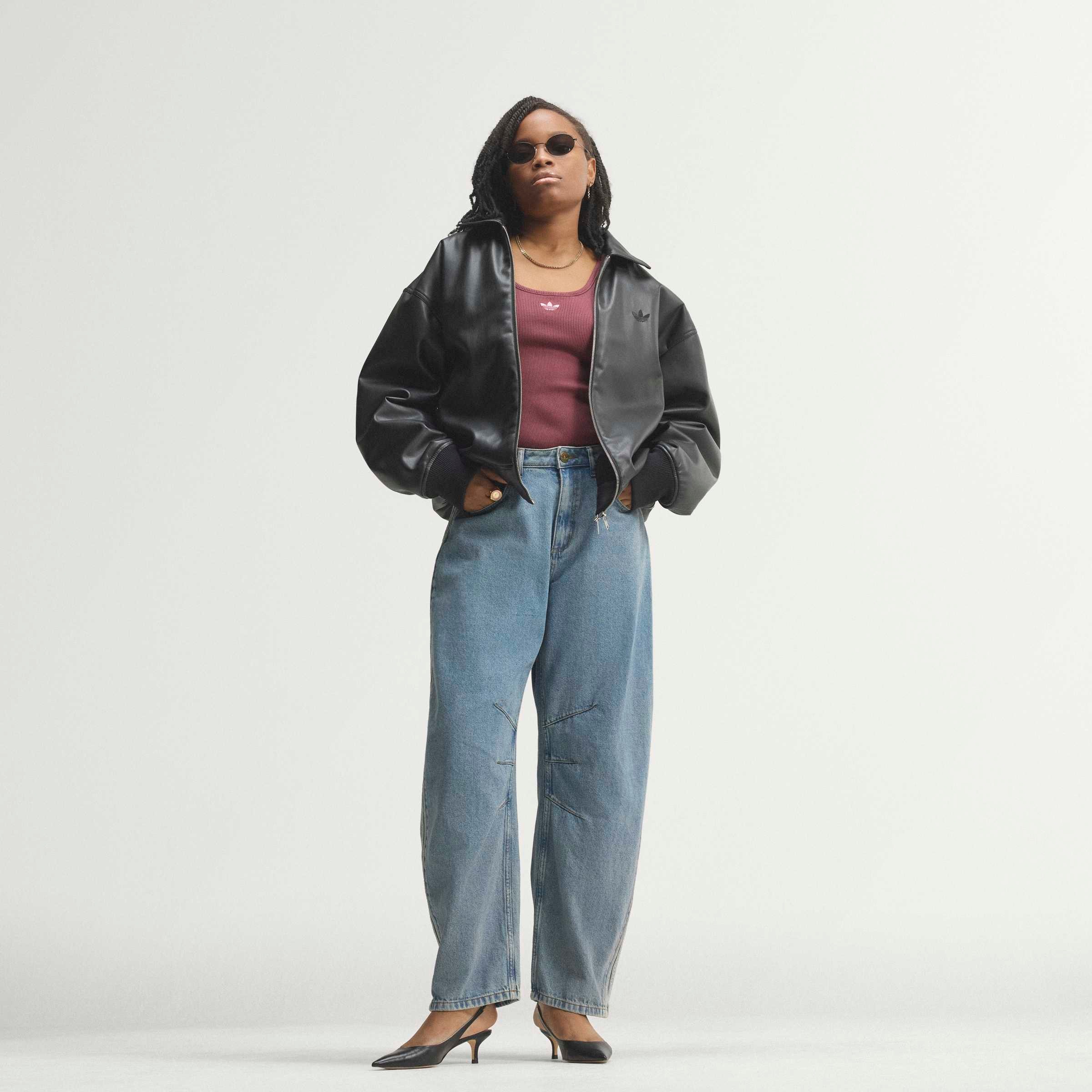 Image of adidas Originals Loose-fit-Jeans ", HOHER BUND"