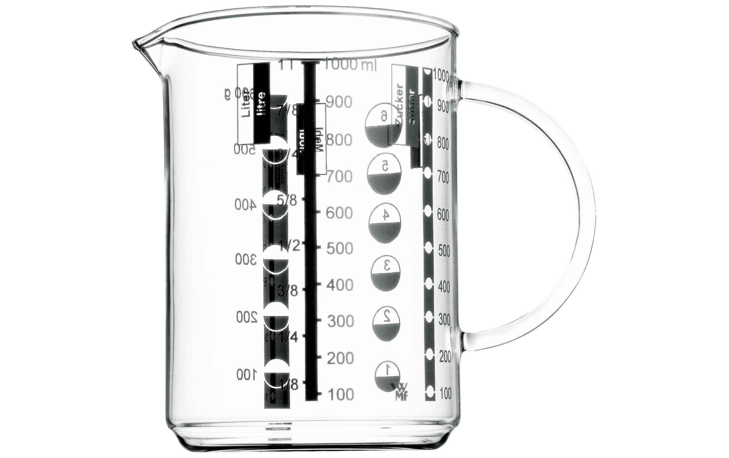 Messbecher »Messbecher 1 Liter Gourmet«, Glas, (1 St.)