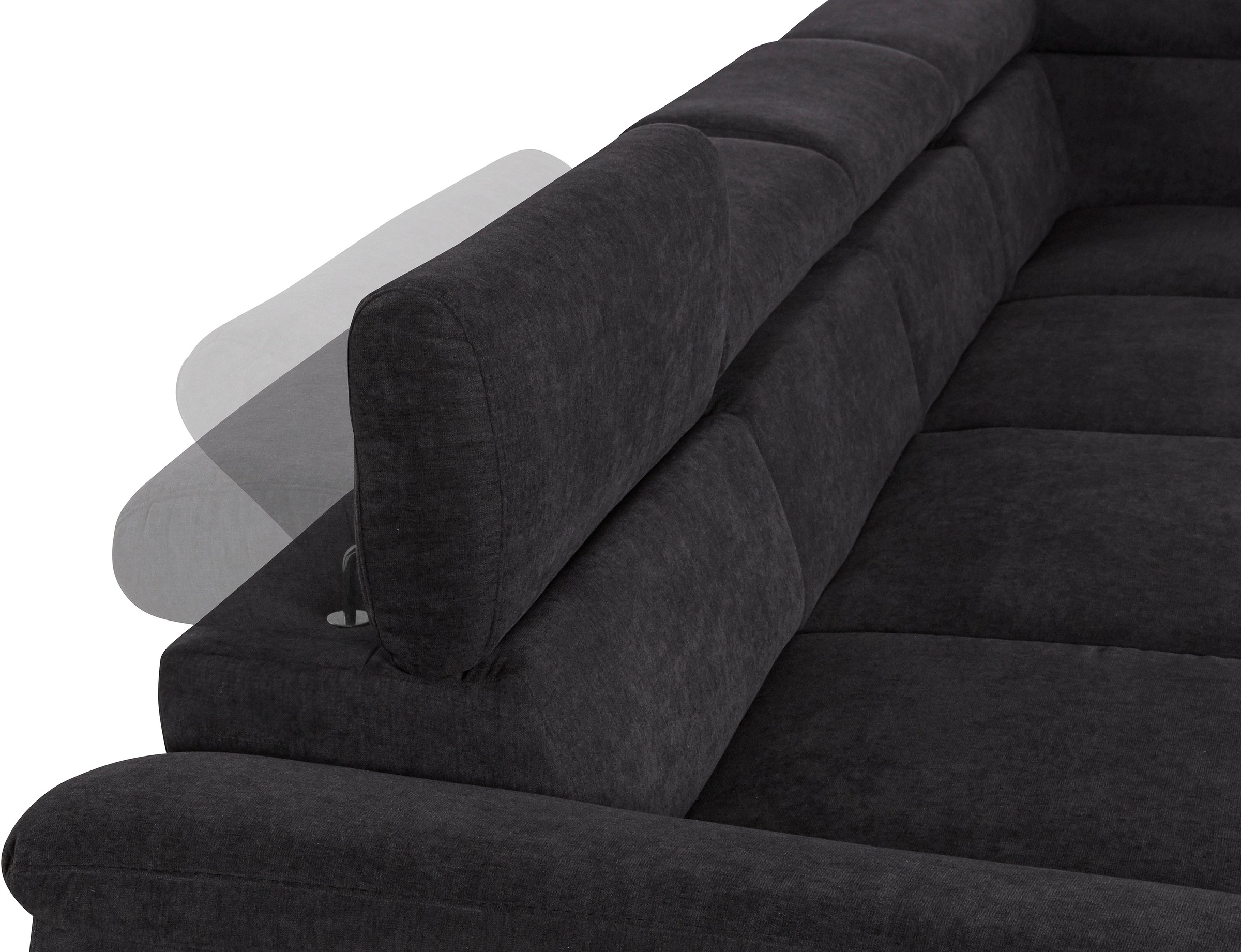 COTTA Wohnlandschaft »Komaris U-Form, B: 320 cm«, mit Kopfteilverstellung, optional Bettfunktion, Bettkasten & Licht