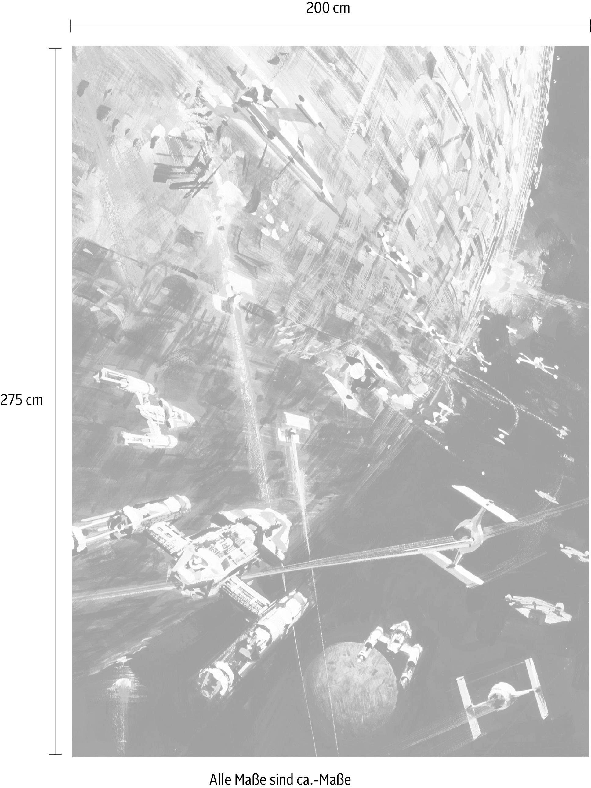 Komar Vliestapete »Digitaldruck Vlies - Star Wars Classic Dogfight - Grösse 200 x 275 cm«, bedruckt, Kinderzimmer