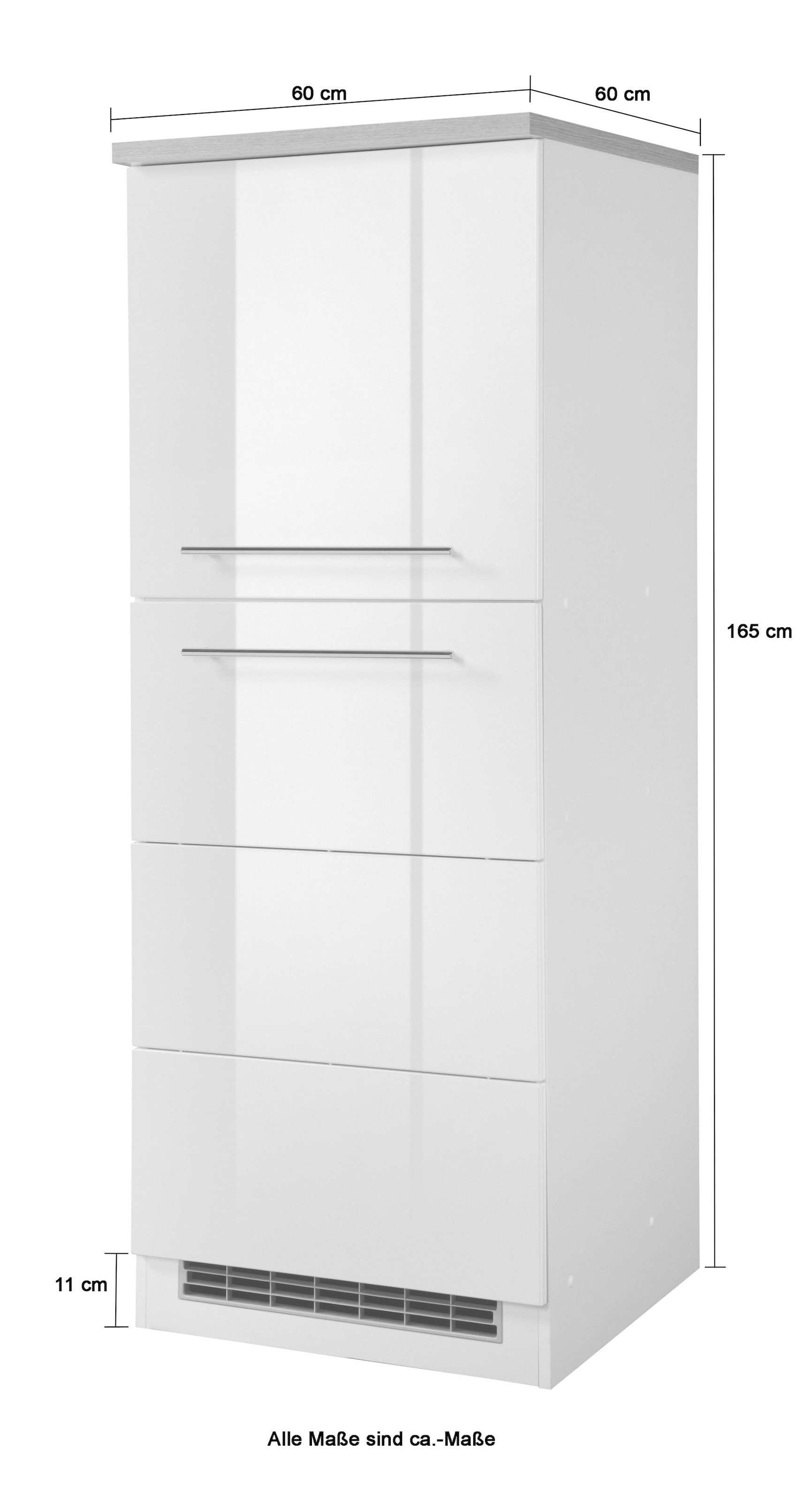 KOCHSTATION Kühlumbauschrank »KS-Wien« 60 cm breit, für Einbaukühlschrank