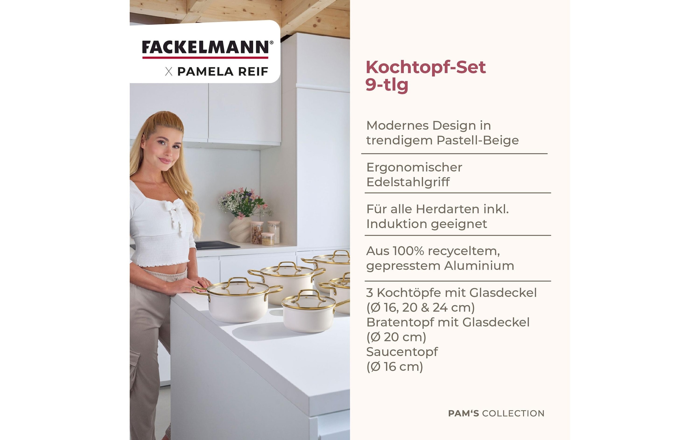 FACKELMANN Set de casseroles »Signature« 9 tlg. Aluminium