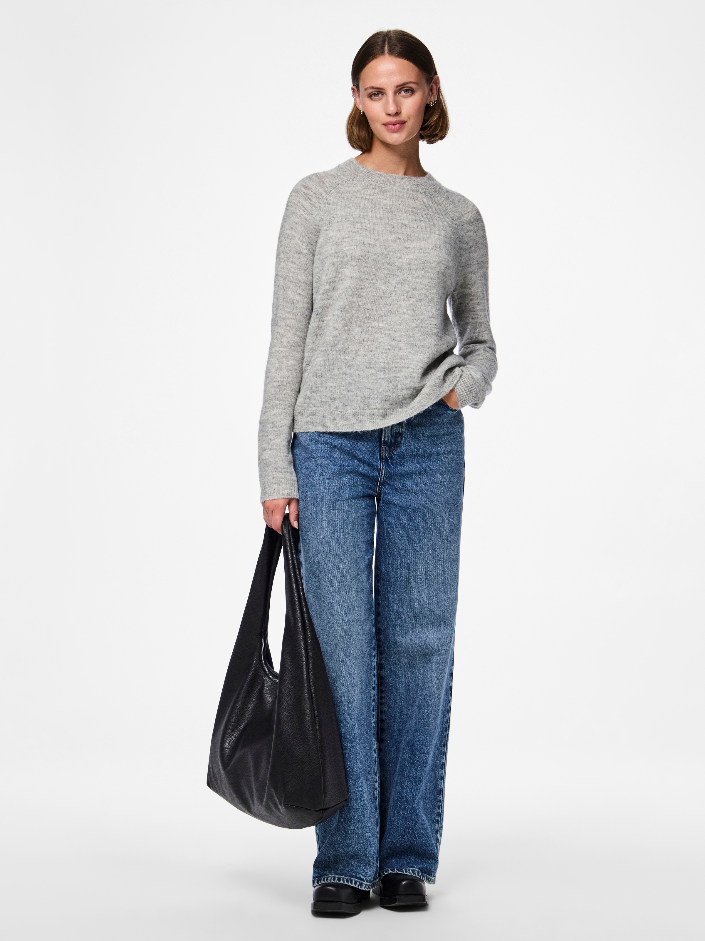 pieces Strickpullover »PCJULIANA LS O-NECK KNIT NOOS BC«