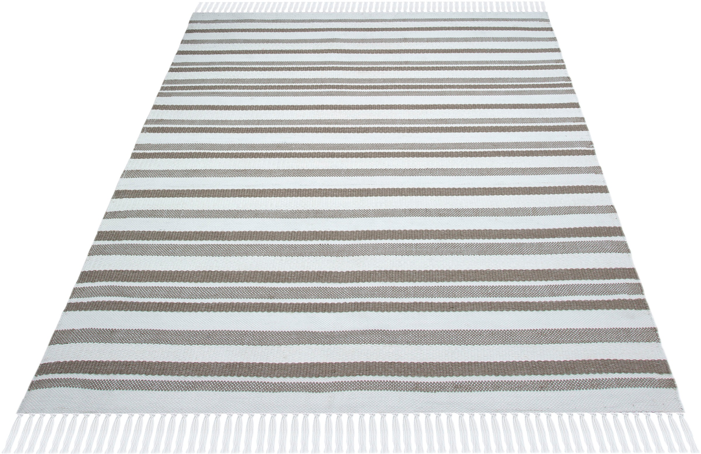 Image of Timbers Teppich »Omaha«, rechteckig, 8 mm Höhe, mit Fransen, Teppich,gewebt, weicher Flor, Wohnzimmer, Esszimmer, Schalfzimmer bei Ackermann Versand Schweiz