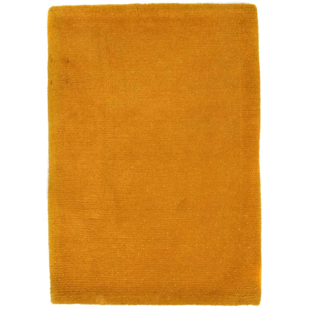 morgenland Wollteppich »Nepal Teppich handgeknüpft orange«, rechteckig