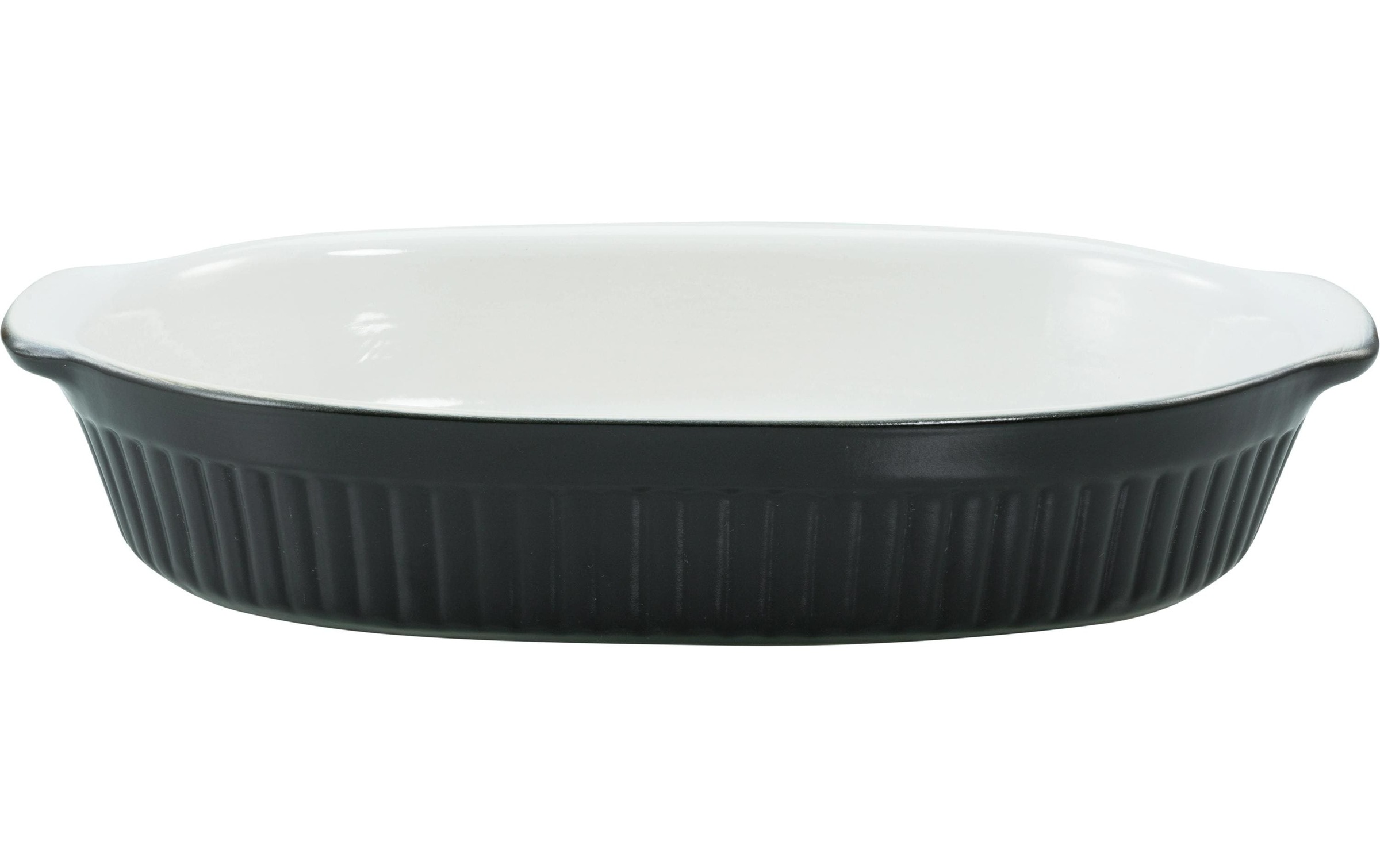 Image of CreaTable Auflaufform "Auflaufform Oval, Schwarz/Weiss"