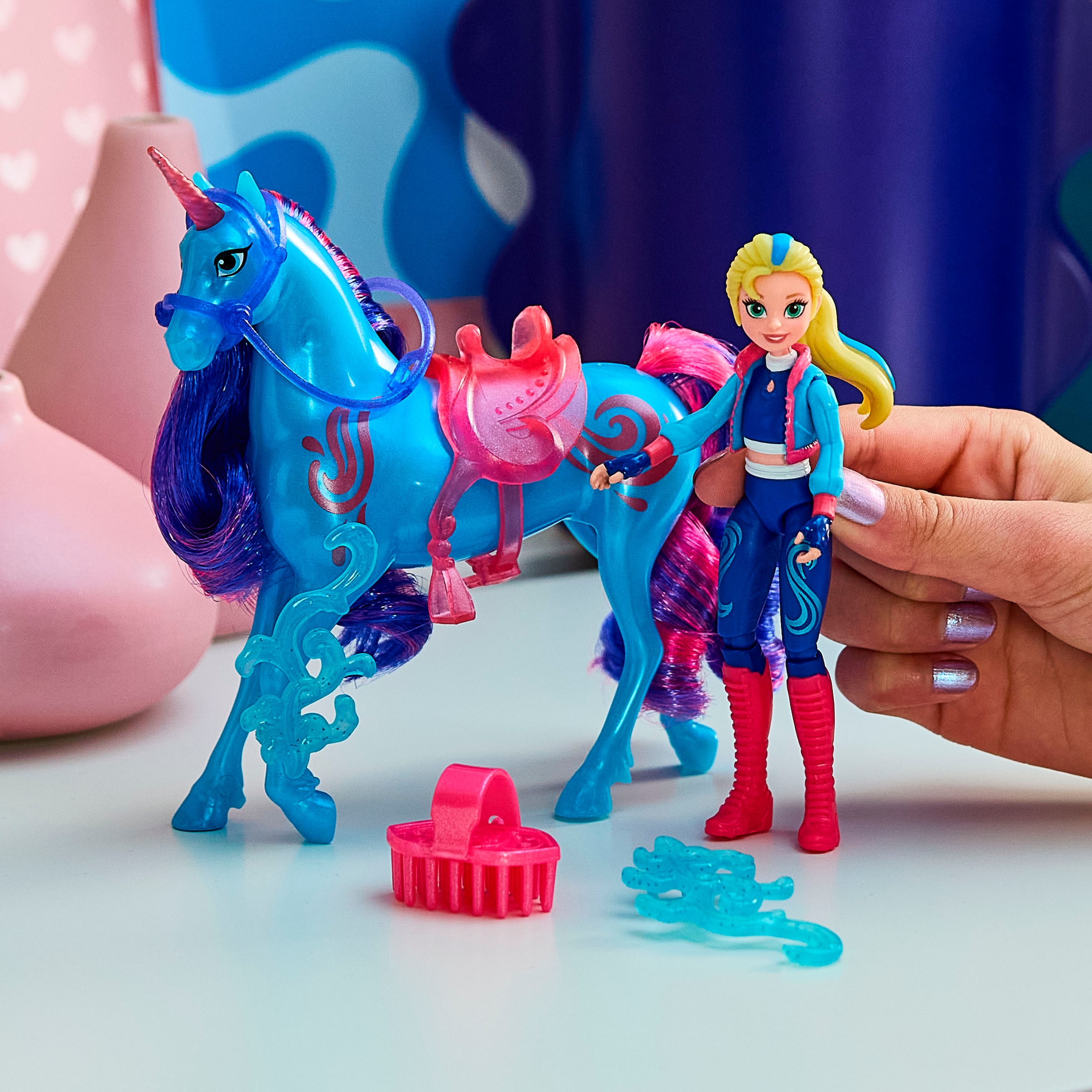 Spin Master Anziehpuppe »Unicorn Academy - Isabel & Einhorn River« mit echter Mähne