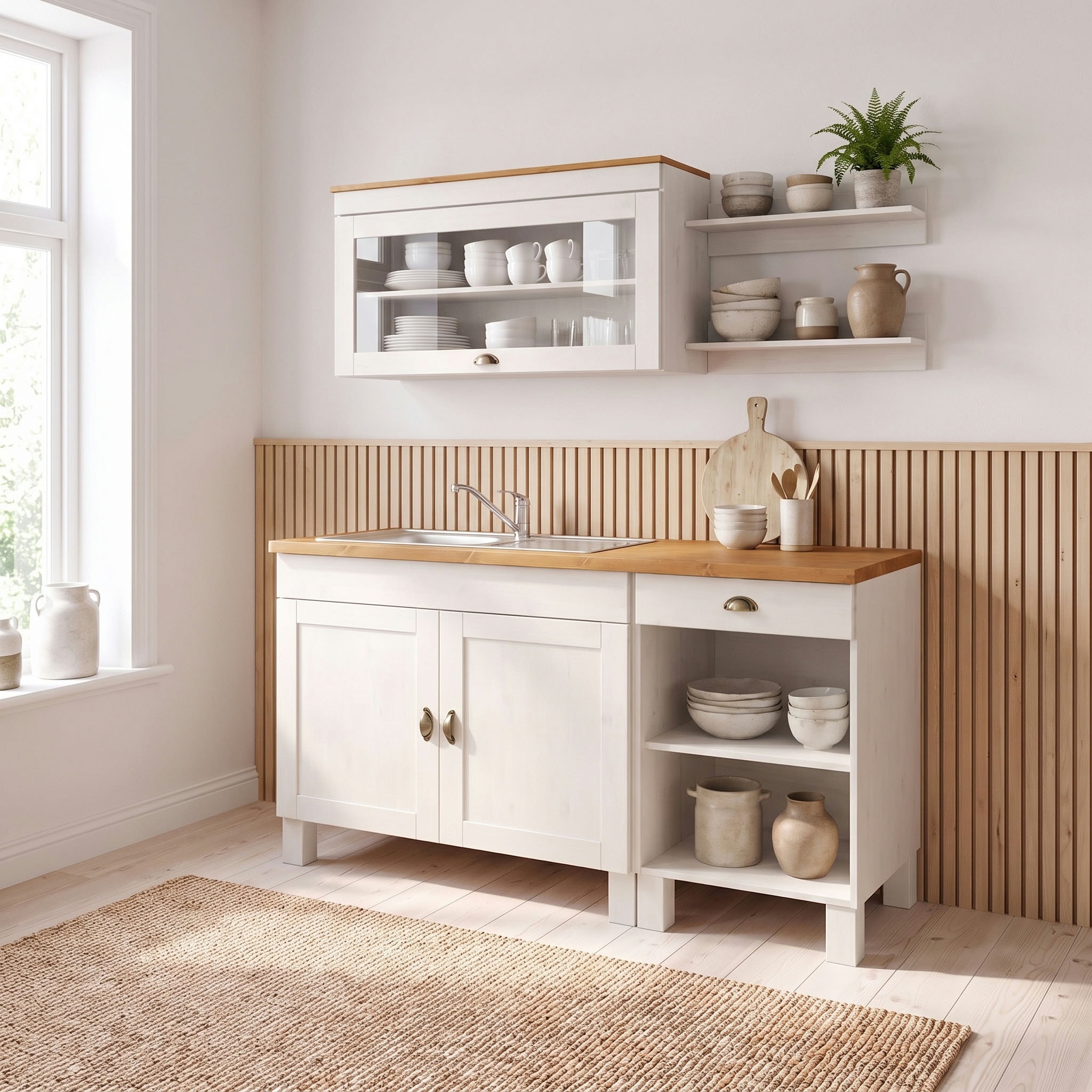 Image of Home affaire Pantryküche "Oslo" Breite 150 cm, Arbeitsplatte 35mm stark, ohne E-Geräte
