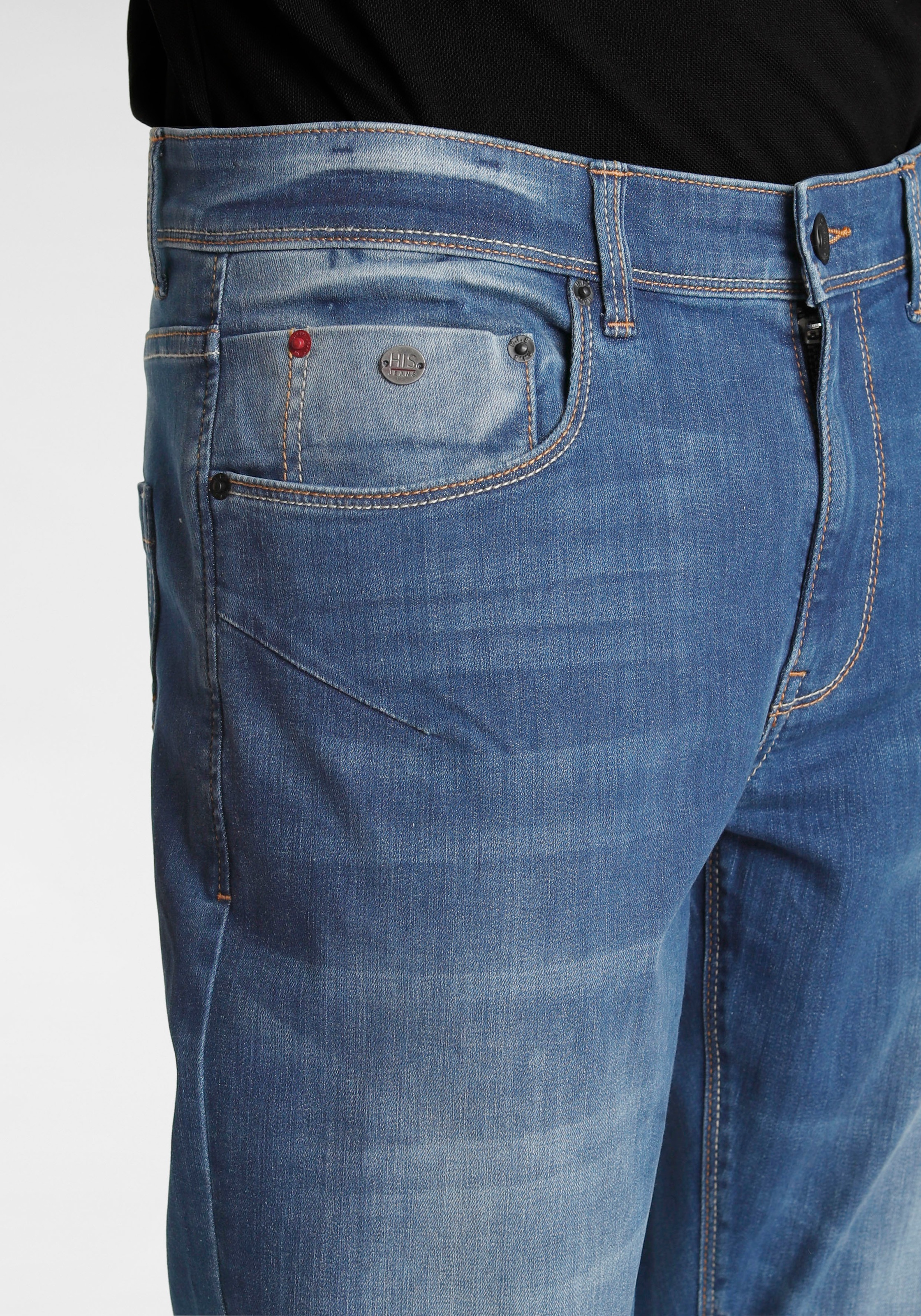 H.I.S Comfort-fit-Jeans »ANTIN«, bequeme Passform, gerades Bein, mit Used-Waschung
