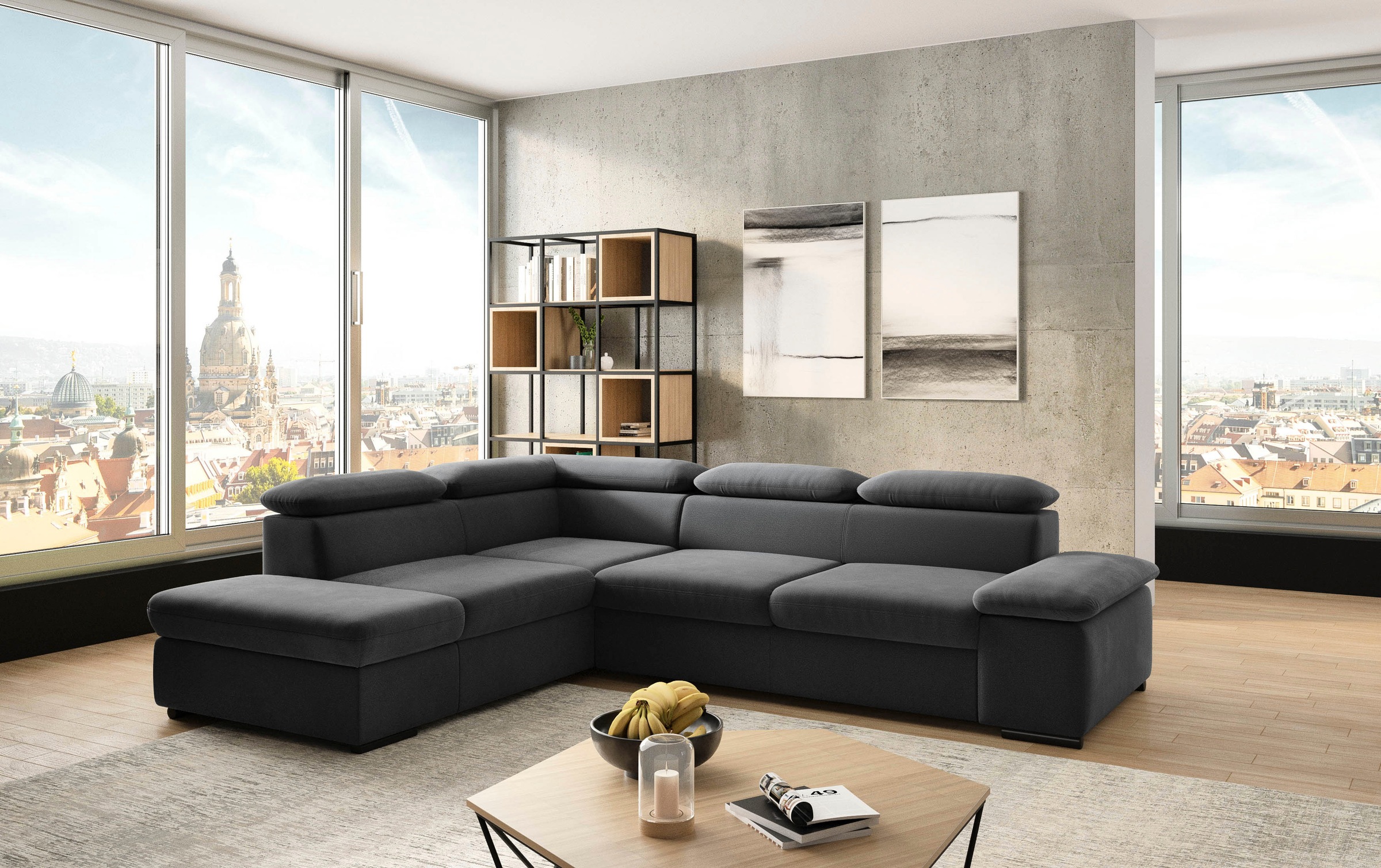 sit&more Ecksofa »Alcudia L-Form«, mit Armteilverstellung, optional Kopfteilverstellung und Bettfunktion