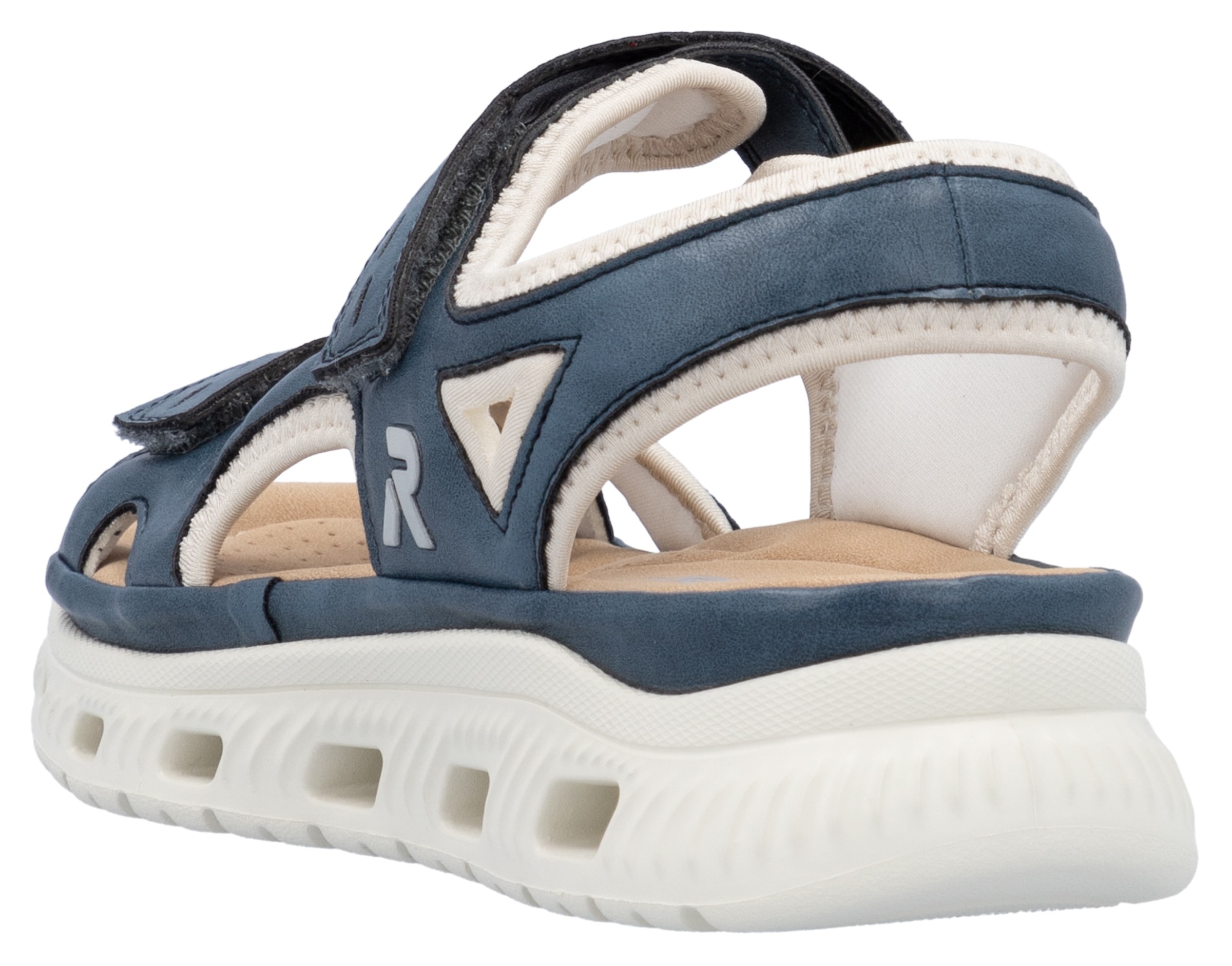 RIEKER Sport Sandale »Outdoorsandale«, Sommerschuh, Sandalette, Plateauabsatz, mit Klettverschlüssen