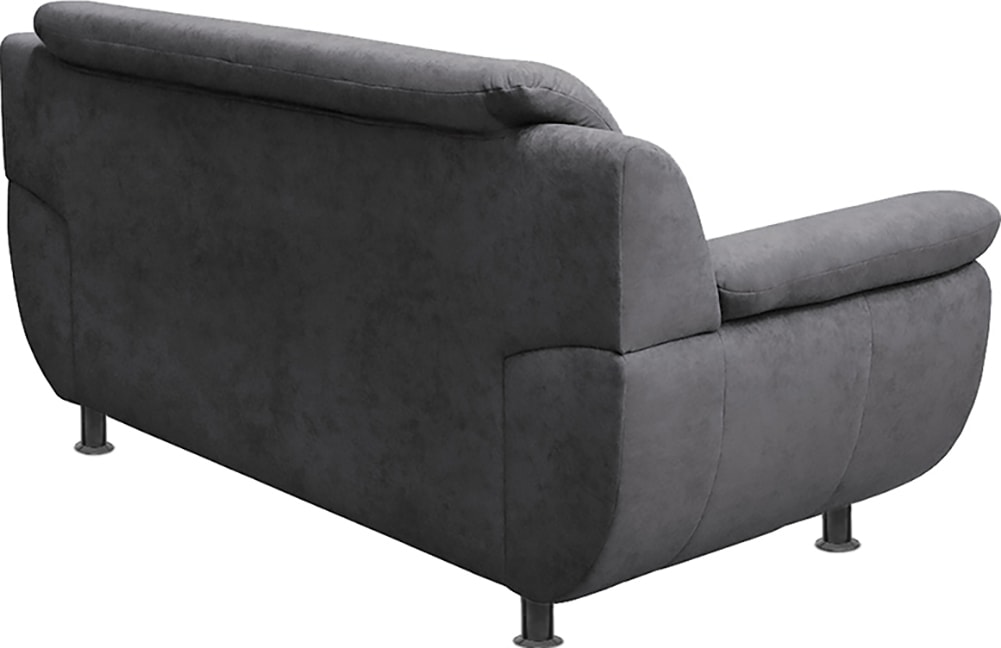 TRENDMANUFAKTUR 2-Sitzer »Rondo, Breite 178 cm, breite Armlehnen, Füsse schwarz« Couch wahlweise mit Federkern und in verschiedenen Bezügen bestellbar
