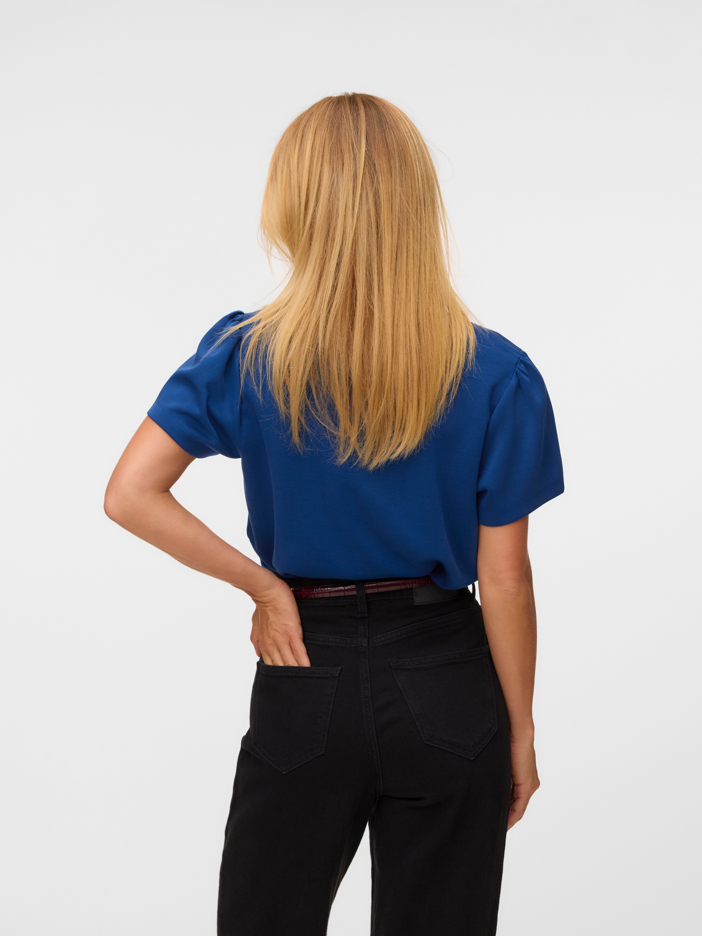 Vero Moda T-shirt à manches courtes »VMELLA SS O-NCK TOP JRS« mélange viscose, coupe régulière
