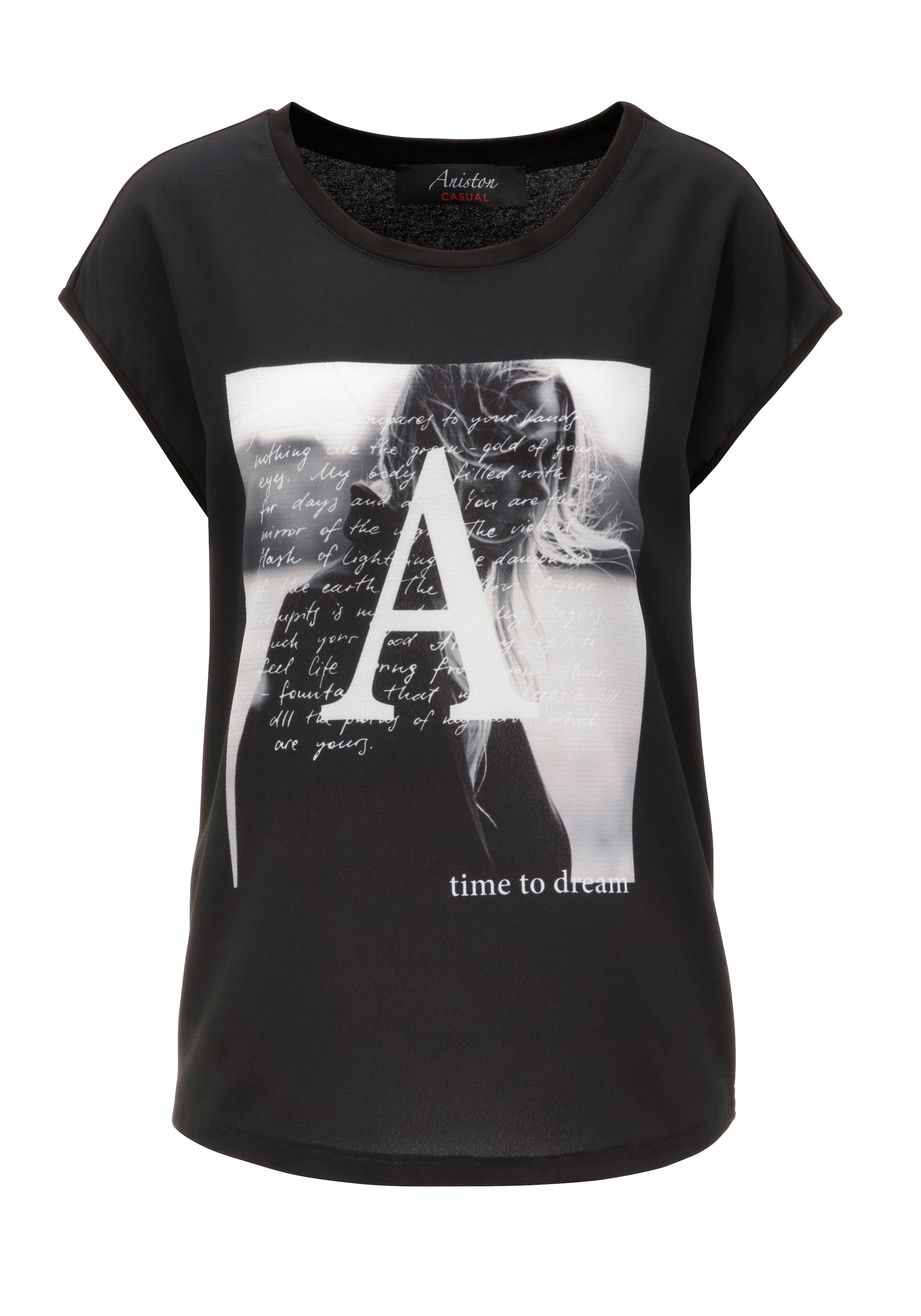 Aniston CASUAL T-Shirt, mit verträumten Frontdruck