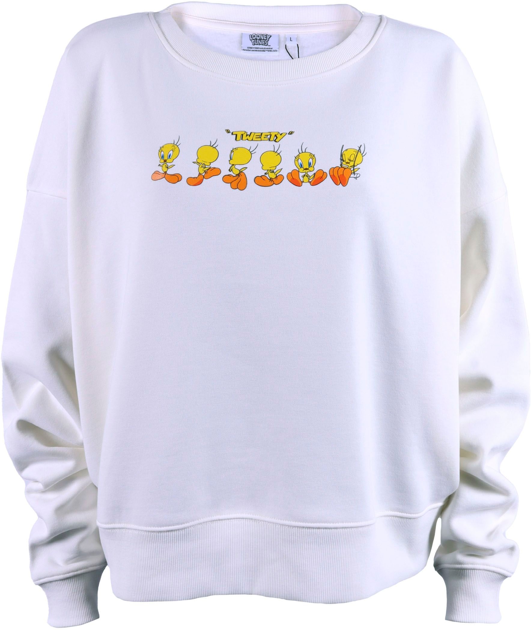 Capelli New York Sweatshirt, Tweety Character Lizenz Design auf Vorder- & Rückseite.