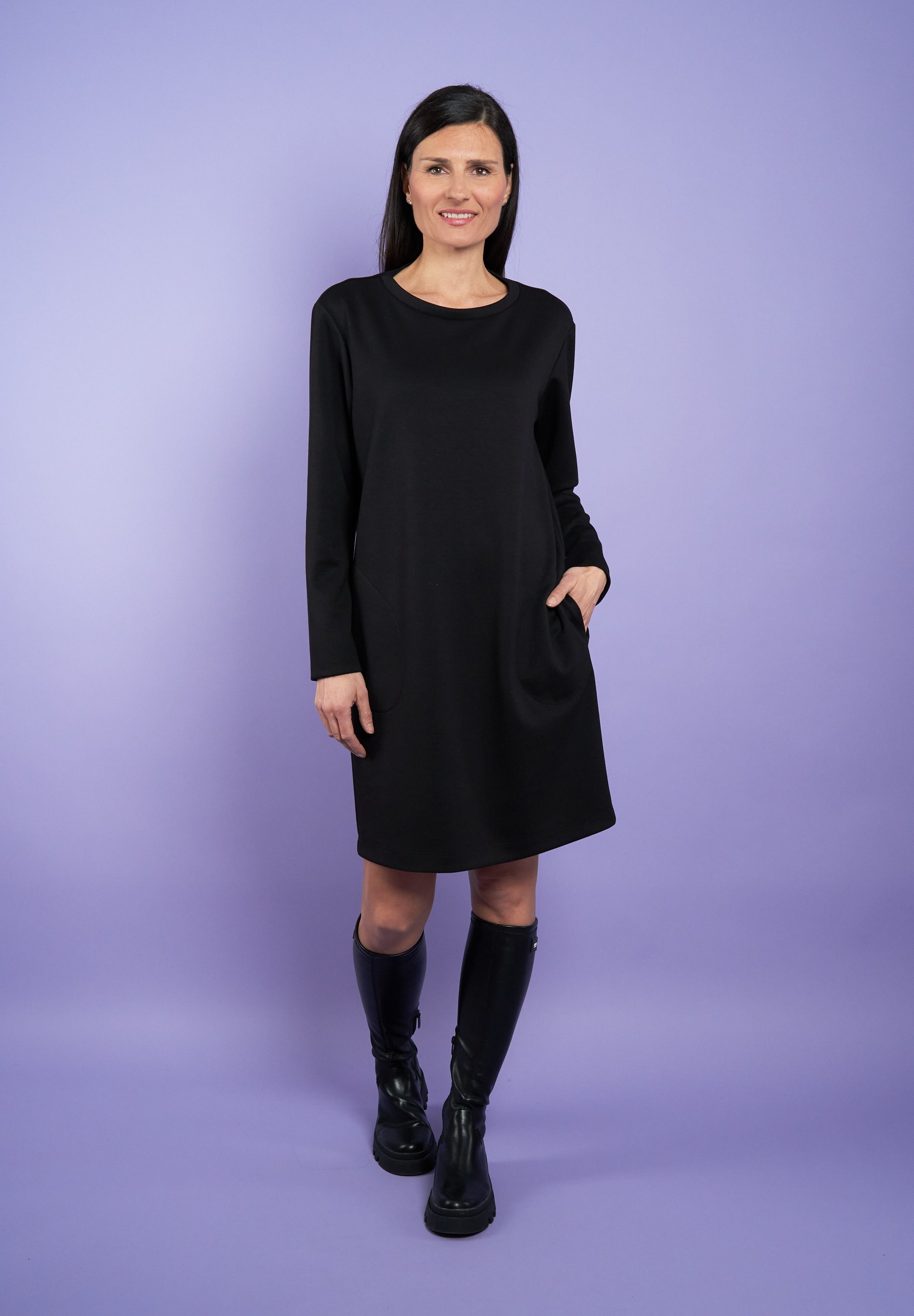 Seidel Moden Sweatkleid »Exklusiv bei OTTO« Eingrifftaschen mit Eingrifftaschen und MADE IN GERMANY
