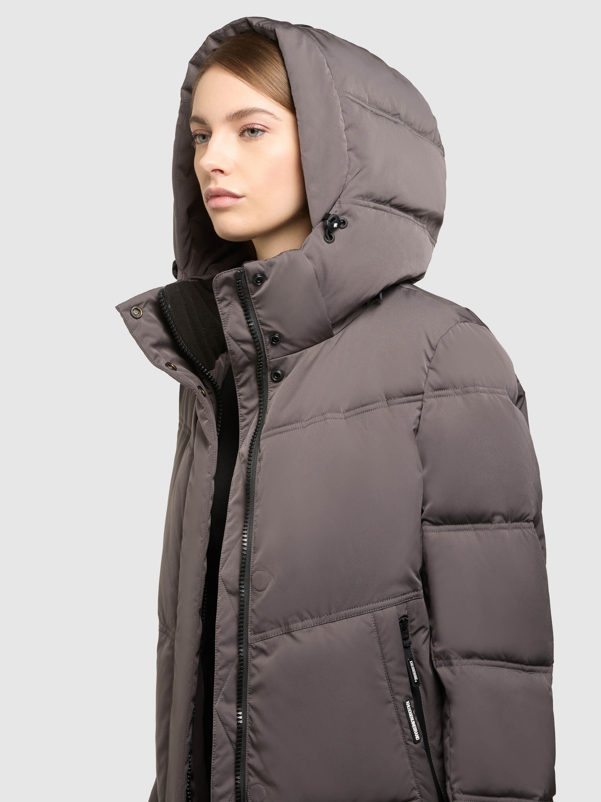 khujo Steppmantel »LUGA3« Windschutzblende mit Magnetverschluss