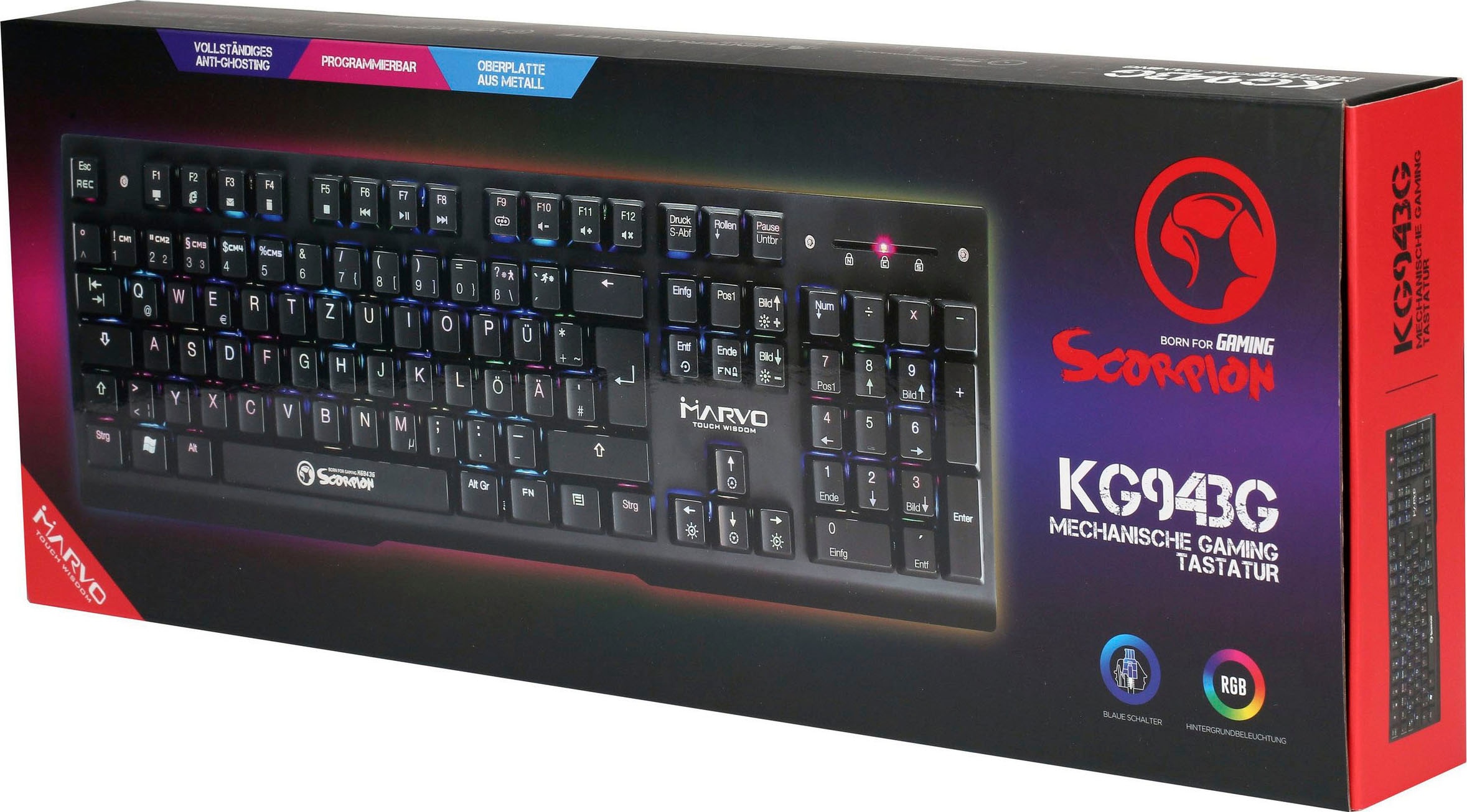 MARVO Gaming-Tastatur »Scorpion KG943G«