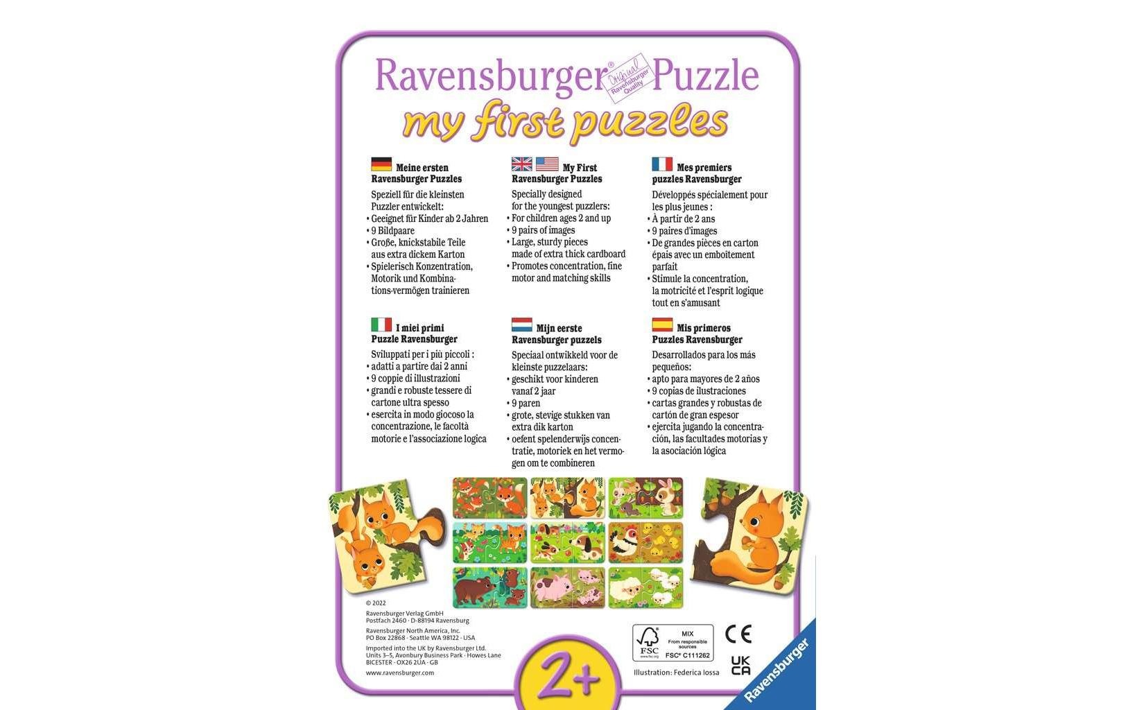 Ravensburger Puzzle »Tiere und ihre Kinder«, (18 tlg.)