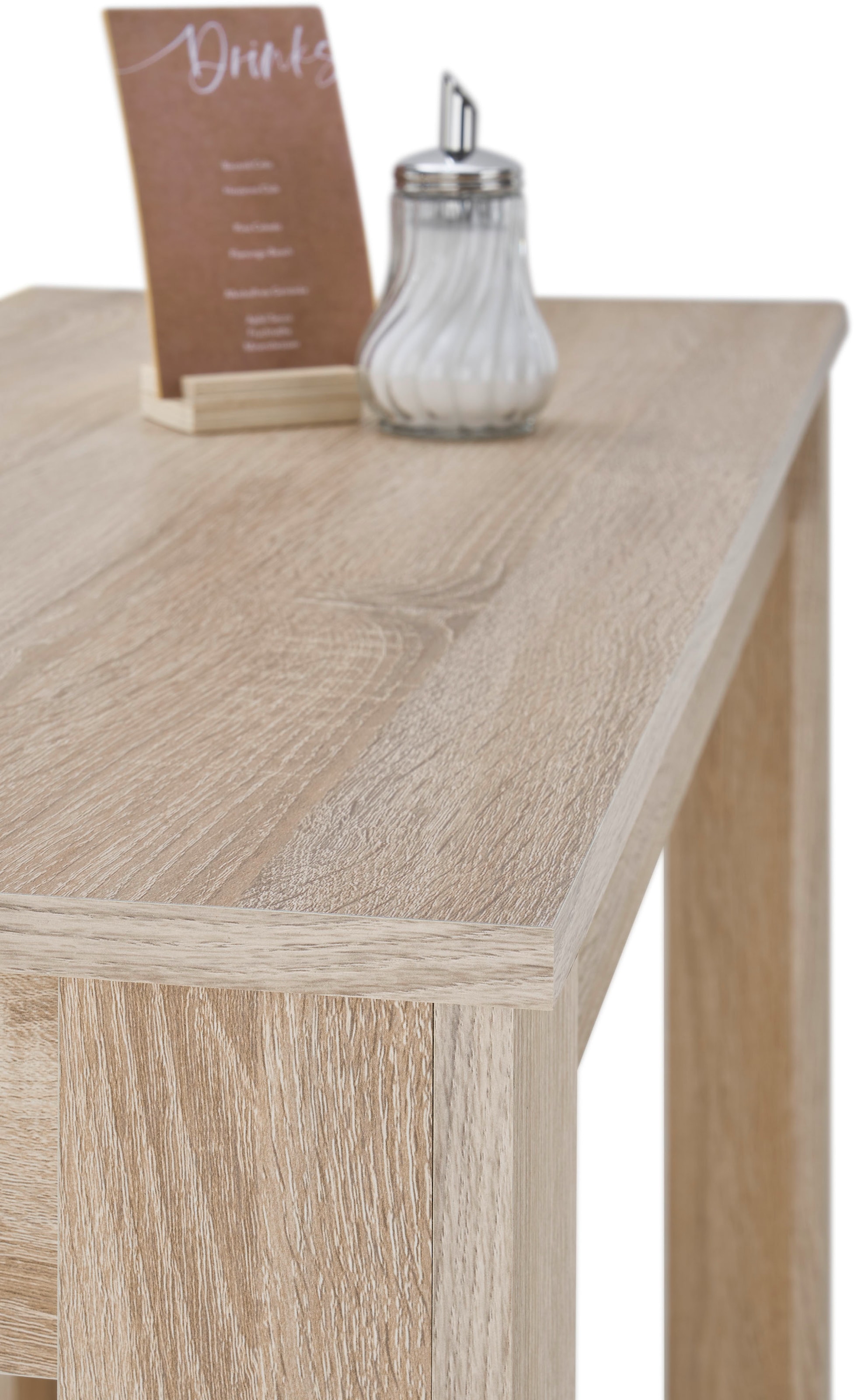 Stolkom Table de bar »Modesto Küchentisch, Bistrotisch, Stehtisch Küche, BxHxT 115x103x50 cm« Grozügige Fläche, Stabiler Halt, Tischplatte melaminbeschichtet