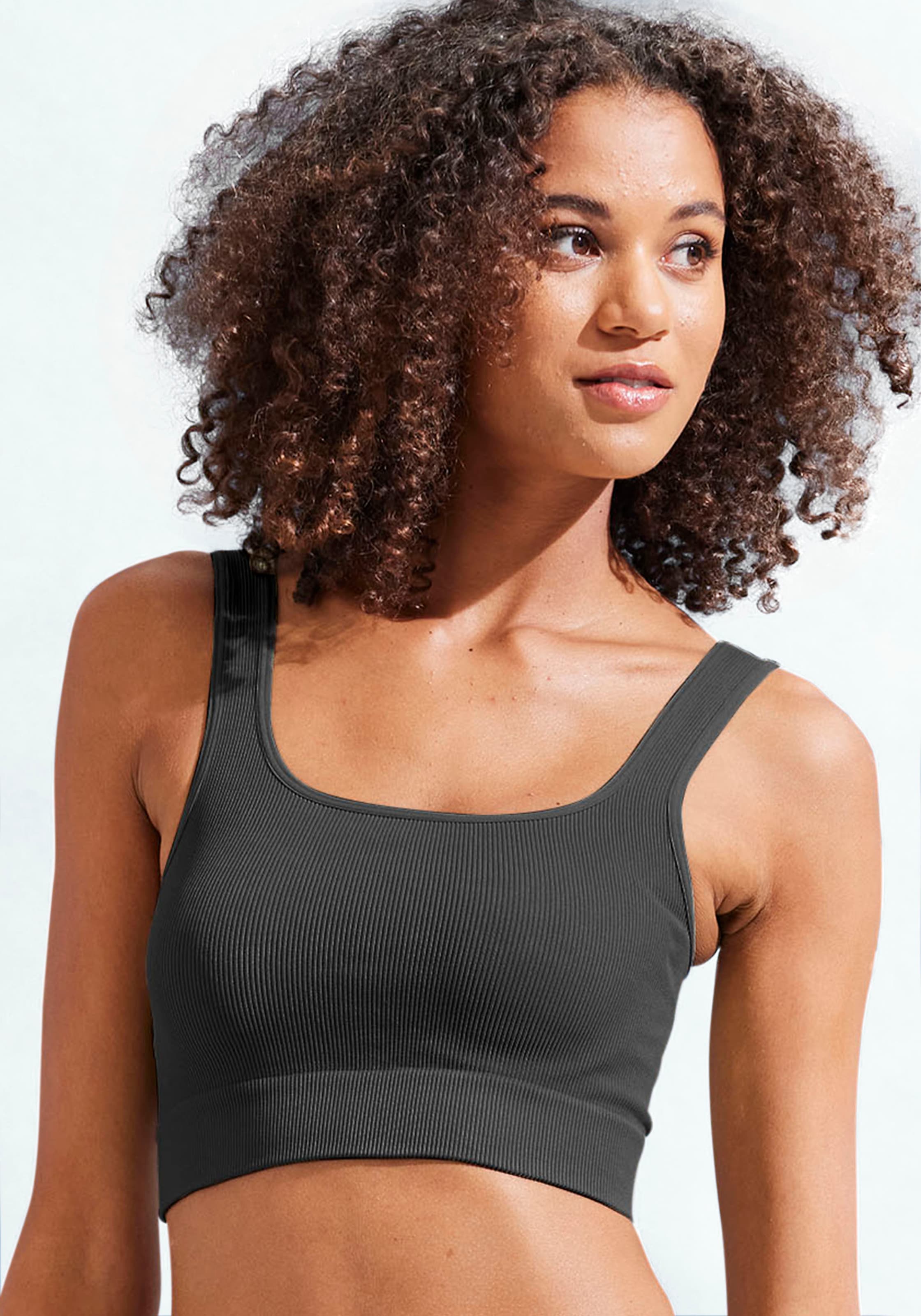 Image of LASCANA Crop-Top Seamless Top mit Rippstruktur