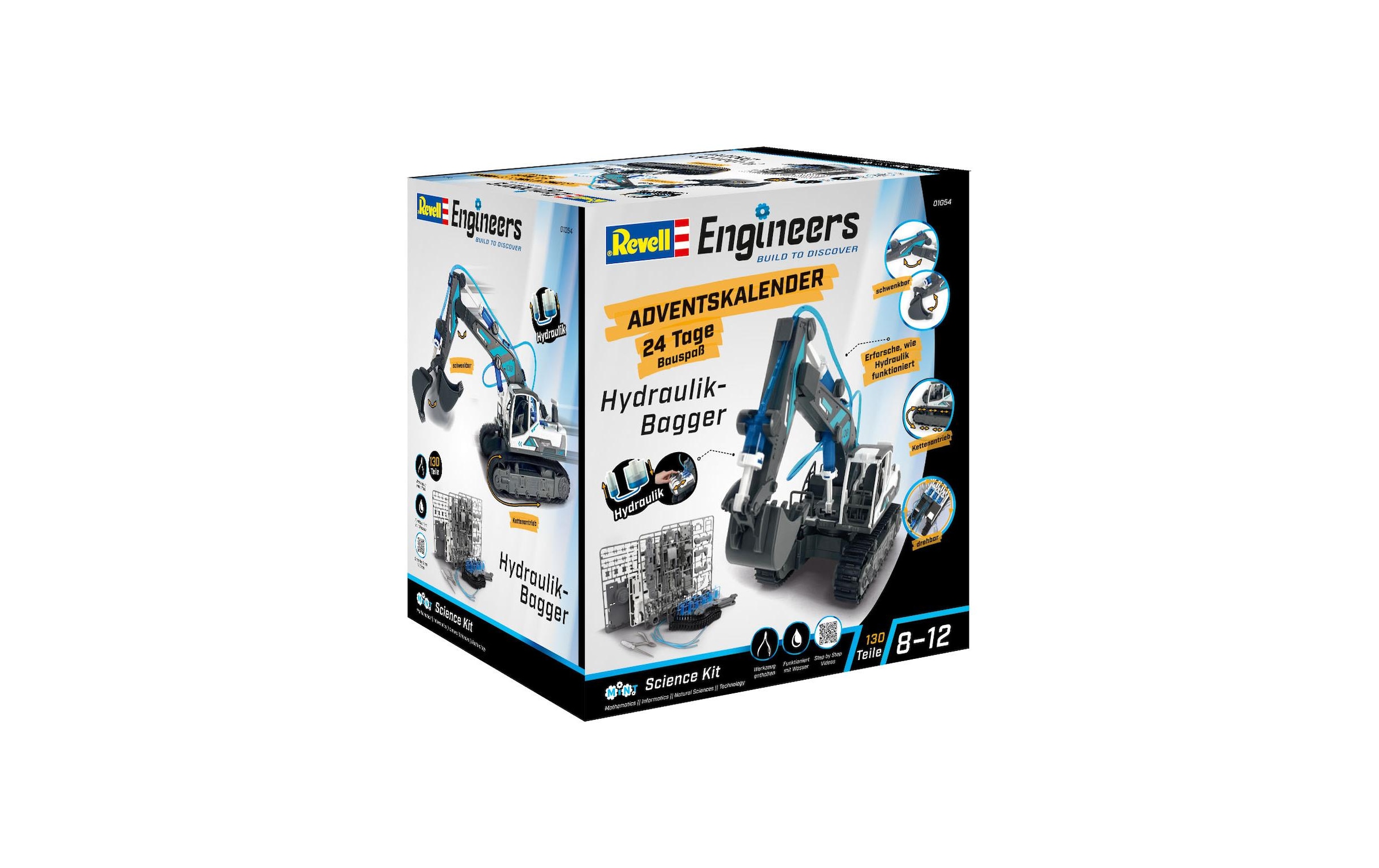   Calendrier de l'Avent »Revell Control Engineers Hydraulischer Bagger Bausatz« à partir de 8 ans