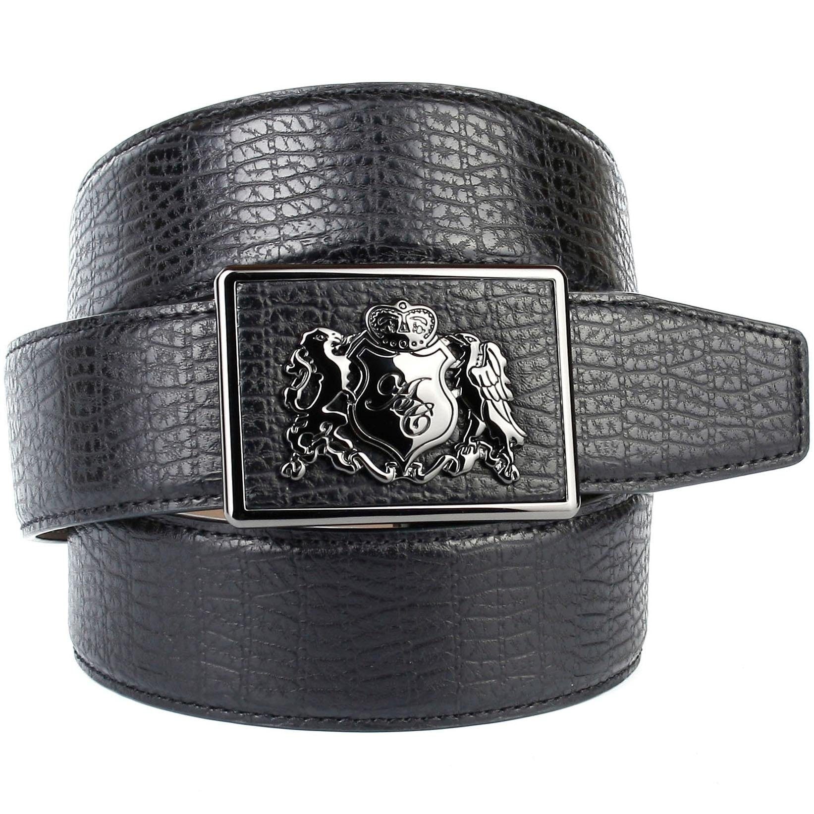 ♕ Anthoni Crown Ledergürtel, mit Anthoni Crown Wappen, Lochmuster am Rand  versandkostenfrei kaufen
