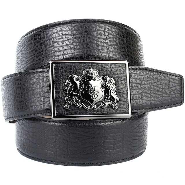 ♕ Anthoni Crown Ledergürtel, mit Anthoni Crown Wappen, Lochmuster am Rand  versandkostenfrei kaufen