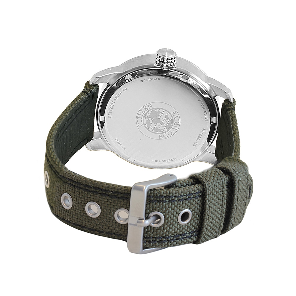 Citizen Montre solaire Armbanduhr, Herrenuhr, Datum, Textilarmband