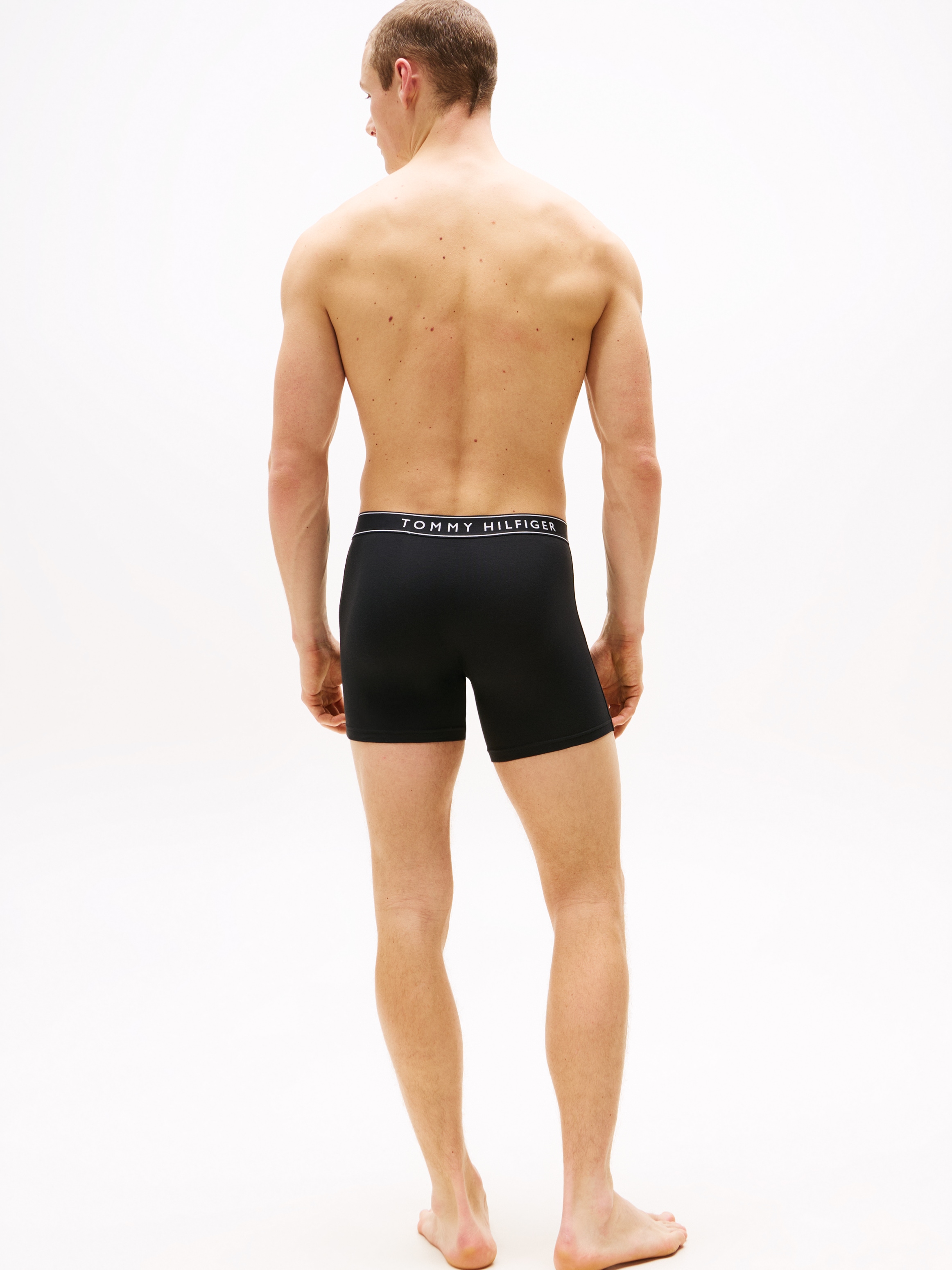 Tommy Hilfiger Underwear Boxer »3P BOXER BRIEF DTM«, (Packung, 3 St., 3er), mit Logobund