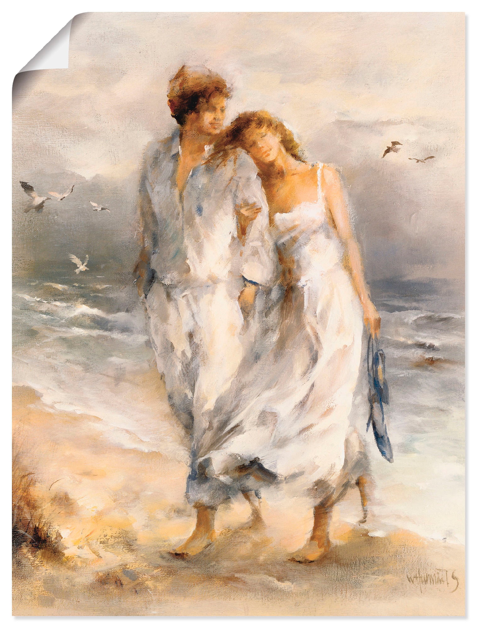 Image of Artland Wandbild "Verliebt" Paar 1 Stk. tlg. als Leinwandbild, Poster in verschied. Grössen