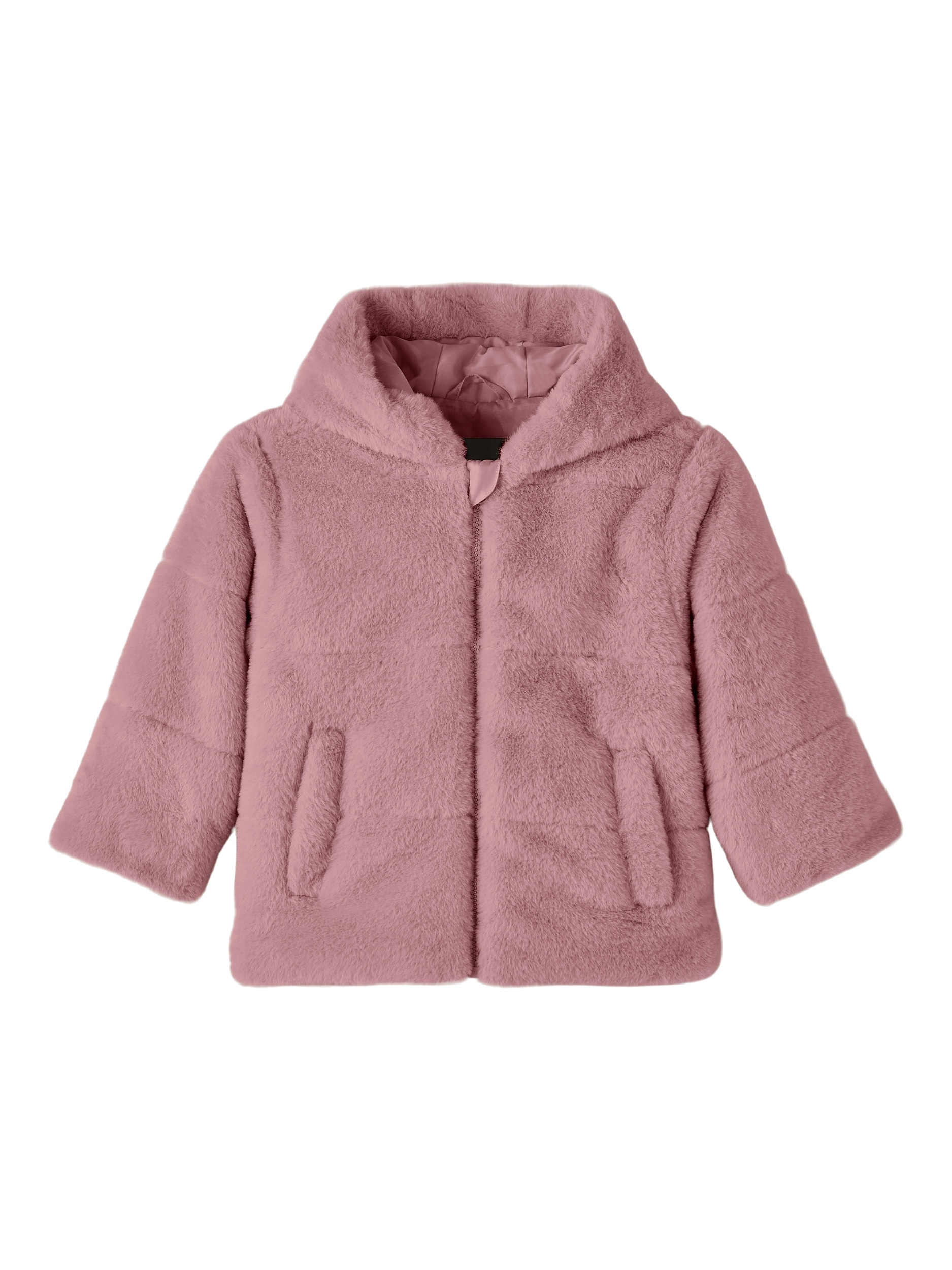 Name It Fellimitatjacke »NMFMILA FAUX FUR JACKET W HOOD PB«, mit Kapuze