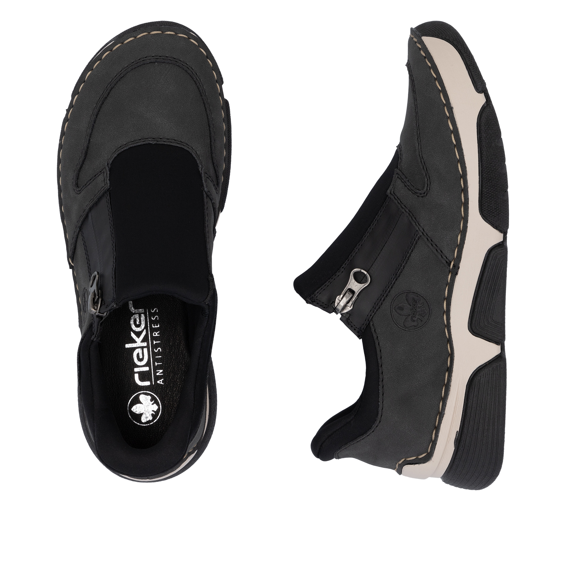 Rieker Slip-On Sneaker »Ready2GO«  Halbschuh, Freizeitsneaker mit seitlichem Reissverschluss