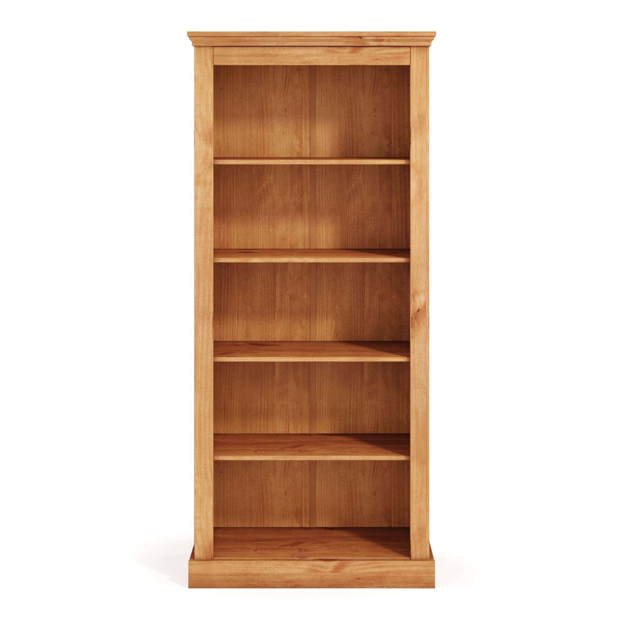 GOODproduct Bücherregal »Selma, Standregal, Stauraumregal, aus massivem Kiefernholz. FSC®« mit 1 festen und 3 verstellbaren Einlegeböden, Breite 80cm, Höhe 180cm