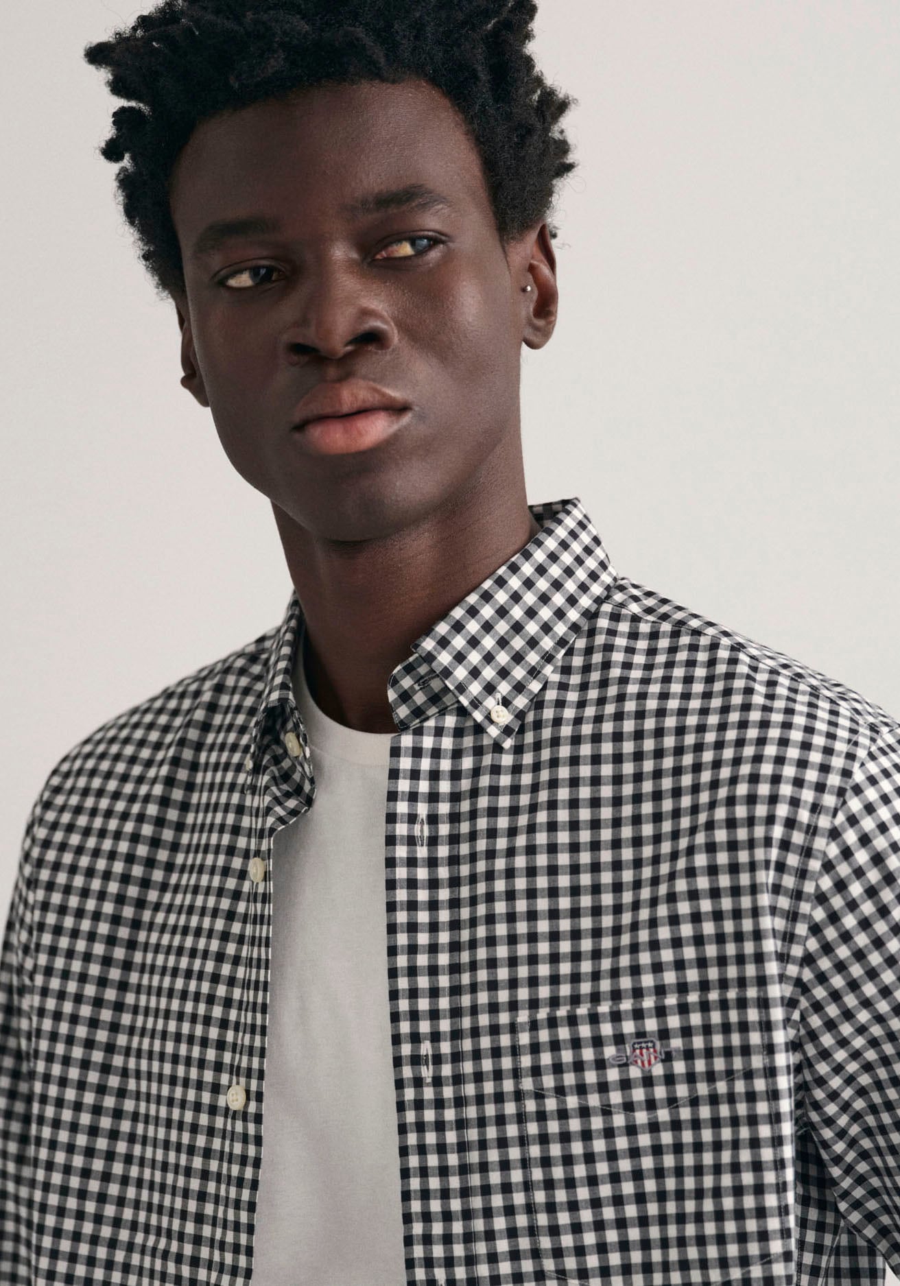 Gant Langarmhemd »REG POPLIN GINGHAM SHIRT«, mit Logostickerei auf der Brust