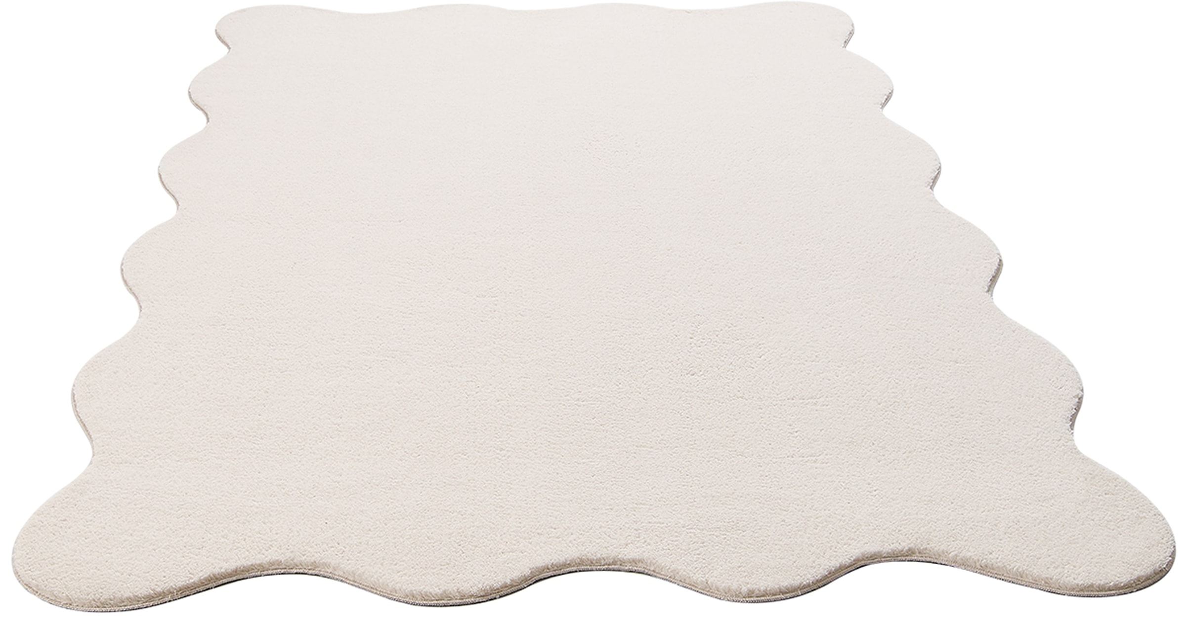 the carpet Tapis »Relax Scallop kuschelig & Super Soft,« En forme de vagues Anti-Rutsch Unterseite, Waschbar bis 30 Grad, Felloptik,