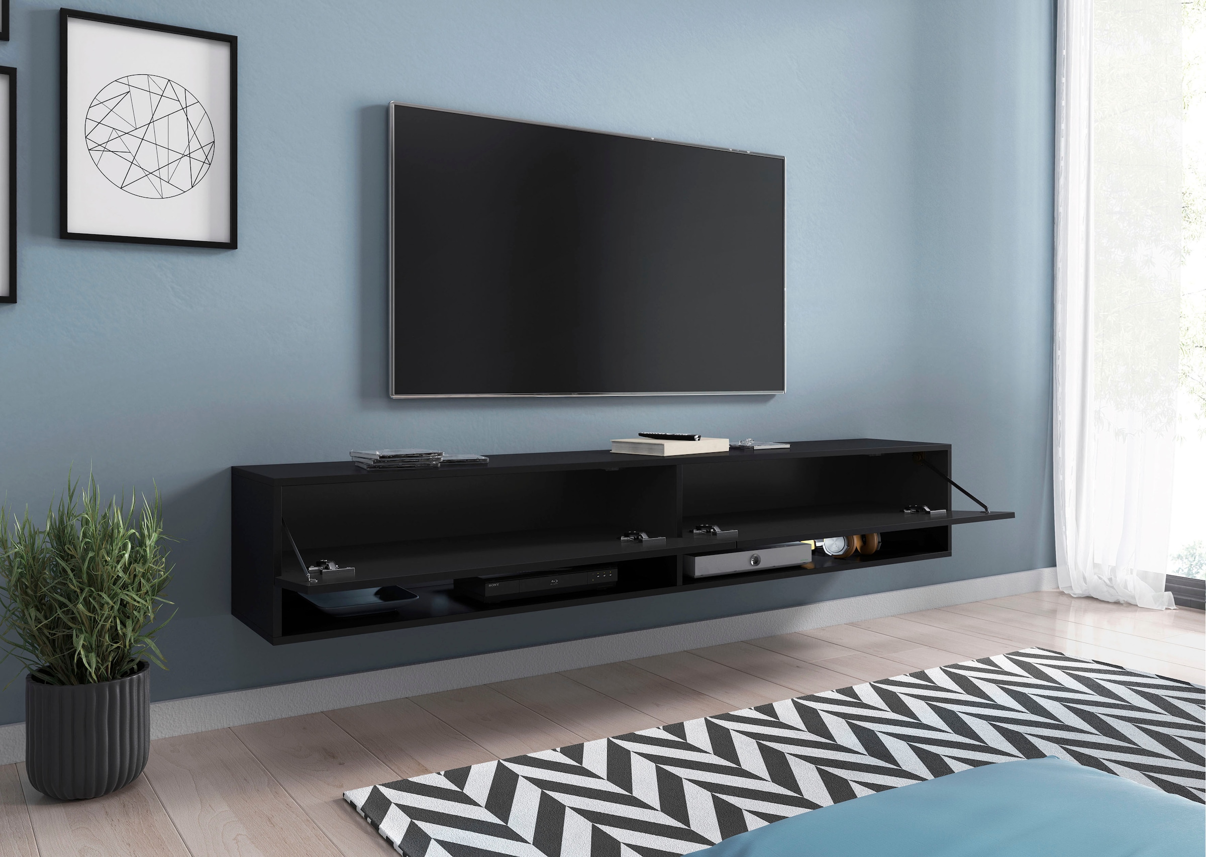 Home affaire Table basse Largeur 180 cm, debout et suspendu