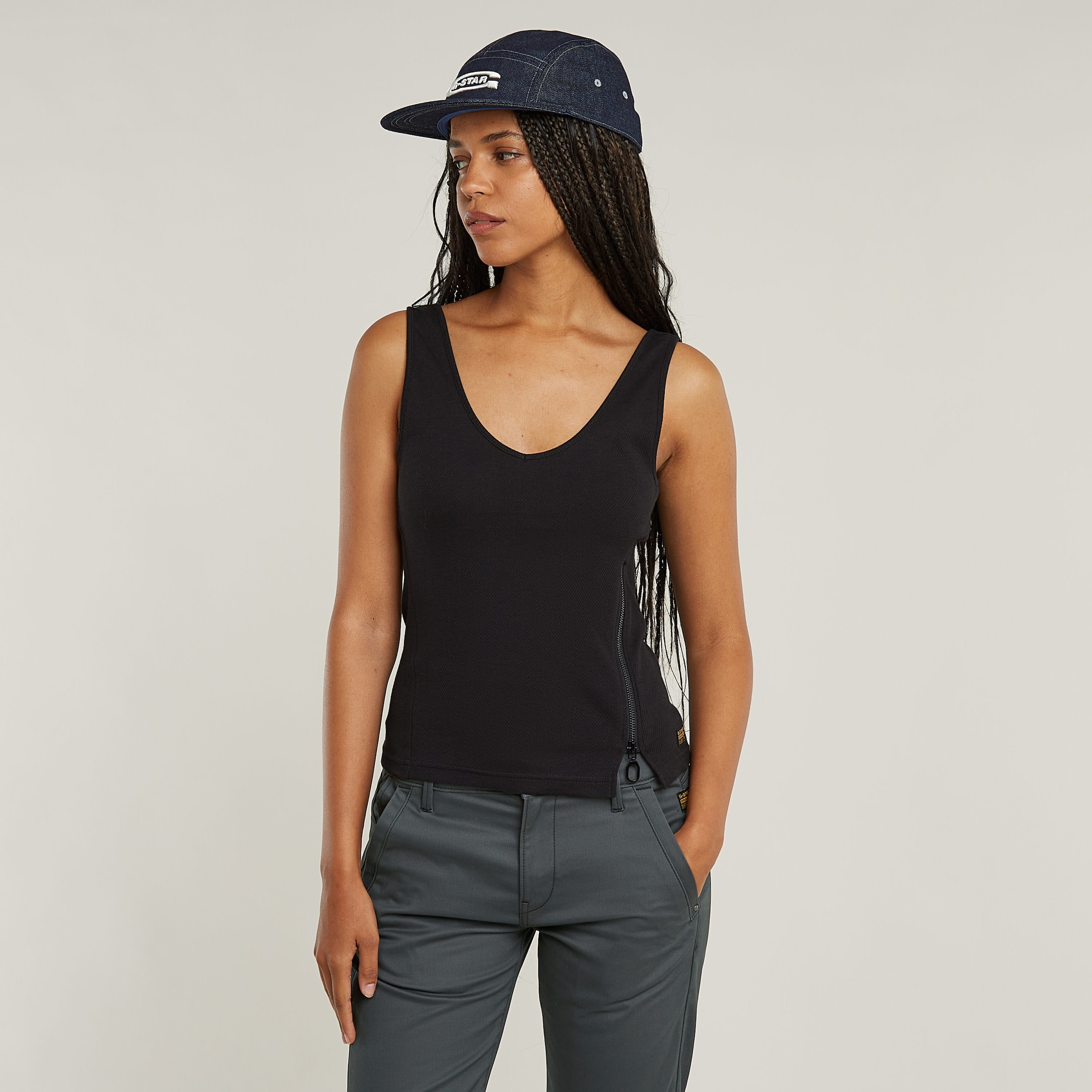 G-STAR Trägertop »Asymmetrical Zip«, mit Reissverschluss