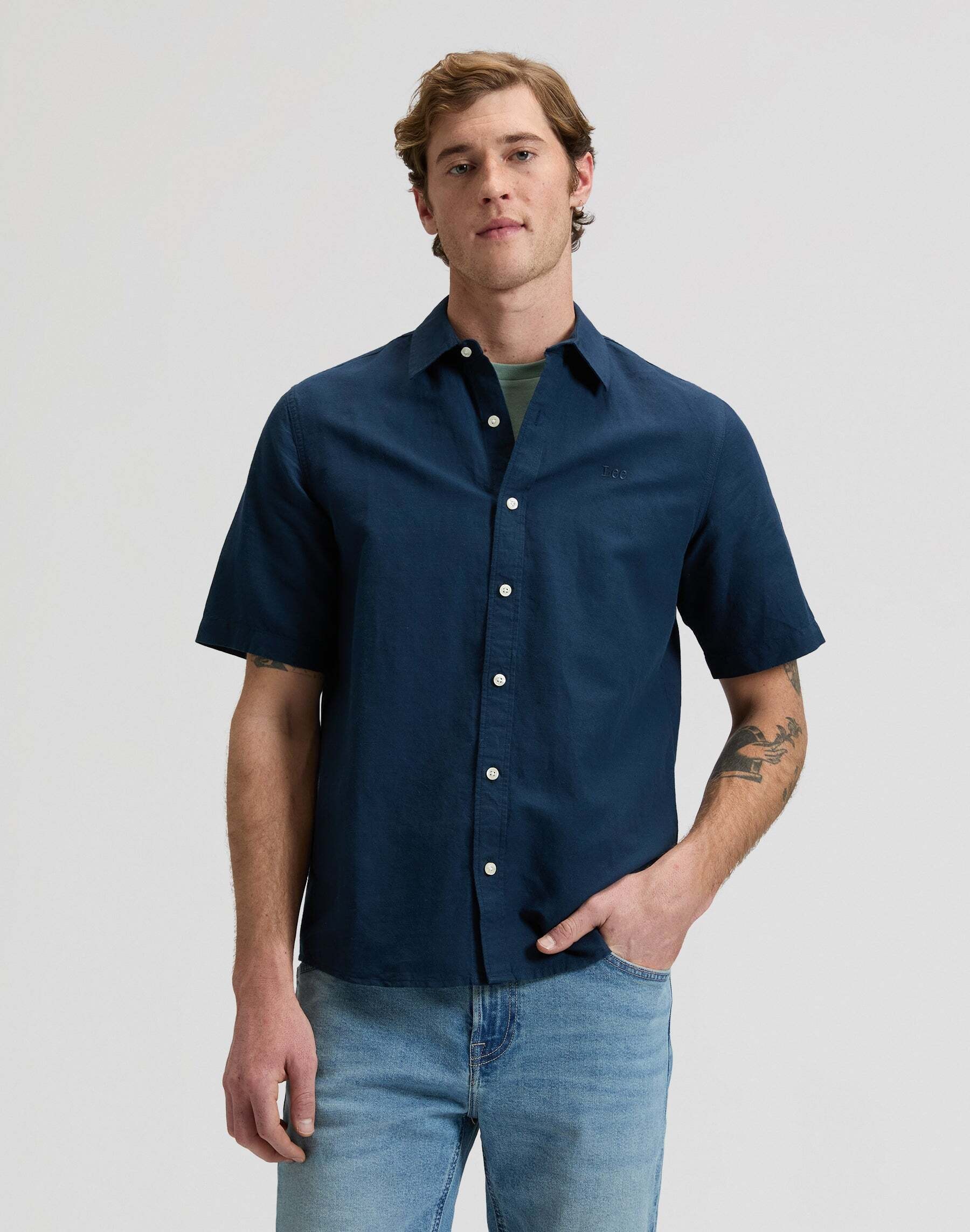 Lee® Chemise en lin »Lee Leinenhemd Shortsleeve«