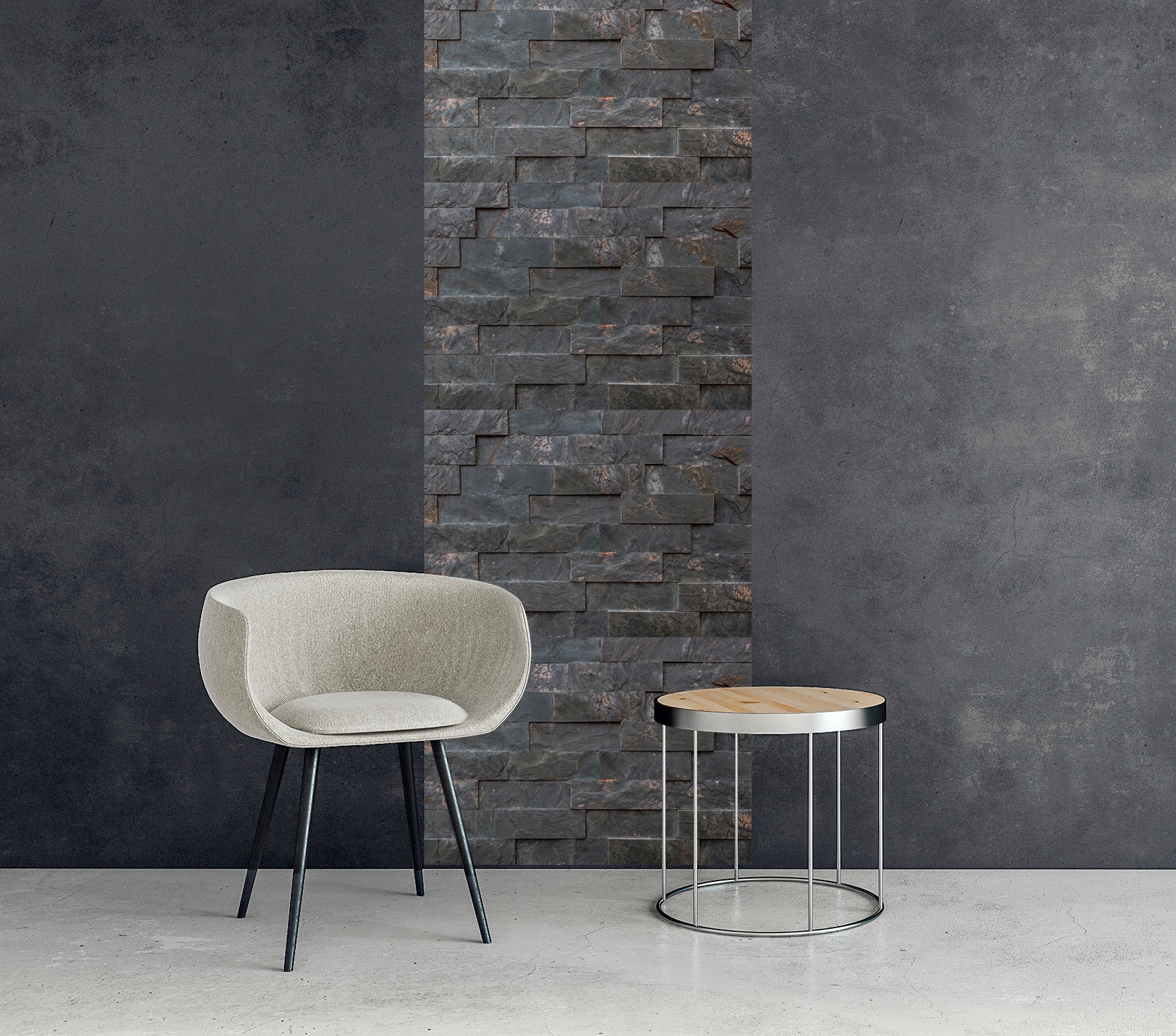 queence Papier peint vinyle »Chas« Aspect pierre | Effets d'abrasion | couleurs unies | faire le ménage | imprimé | minimaliste 90x250cm, selbstklebend, kinderleichte Anbringung, , Sticker