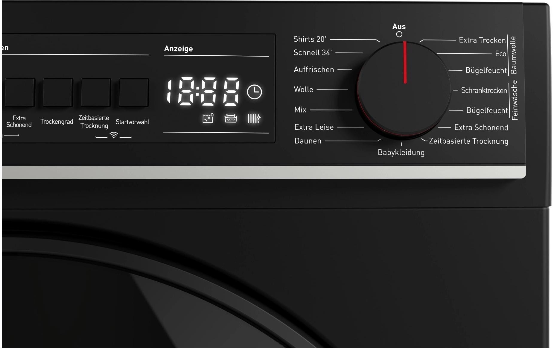 Sharp Lave-linge séchant »KD-WNHB0S9GMC« 64 dB(A) 10kg / +WIFI / EEKC / 2 Tasten / XXL-Tür voll-schwarz / Mat Black