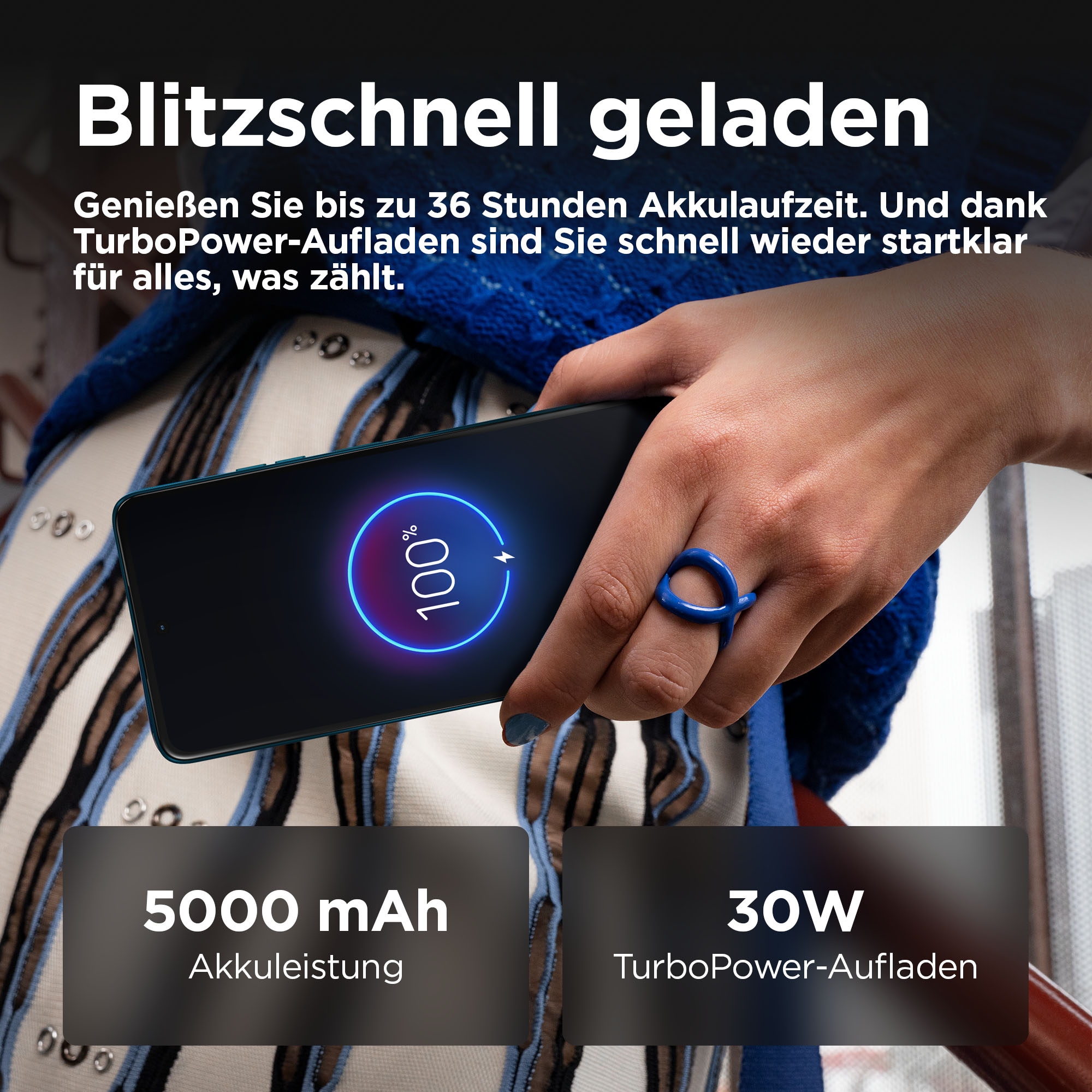 Motorola Smartphone »moto g75 256GB« Aqua Blue