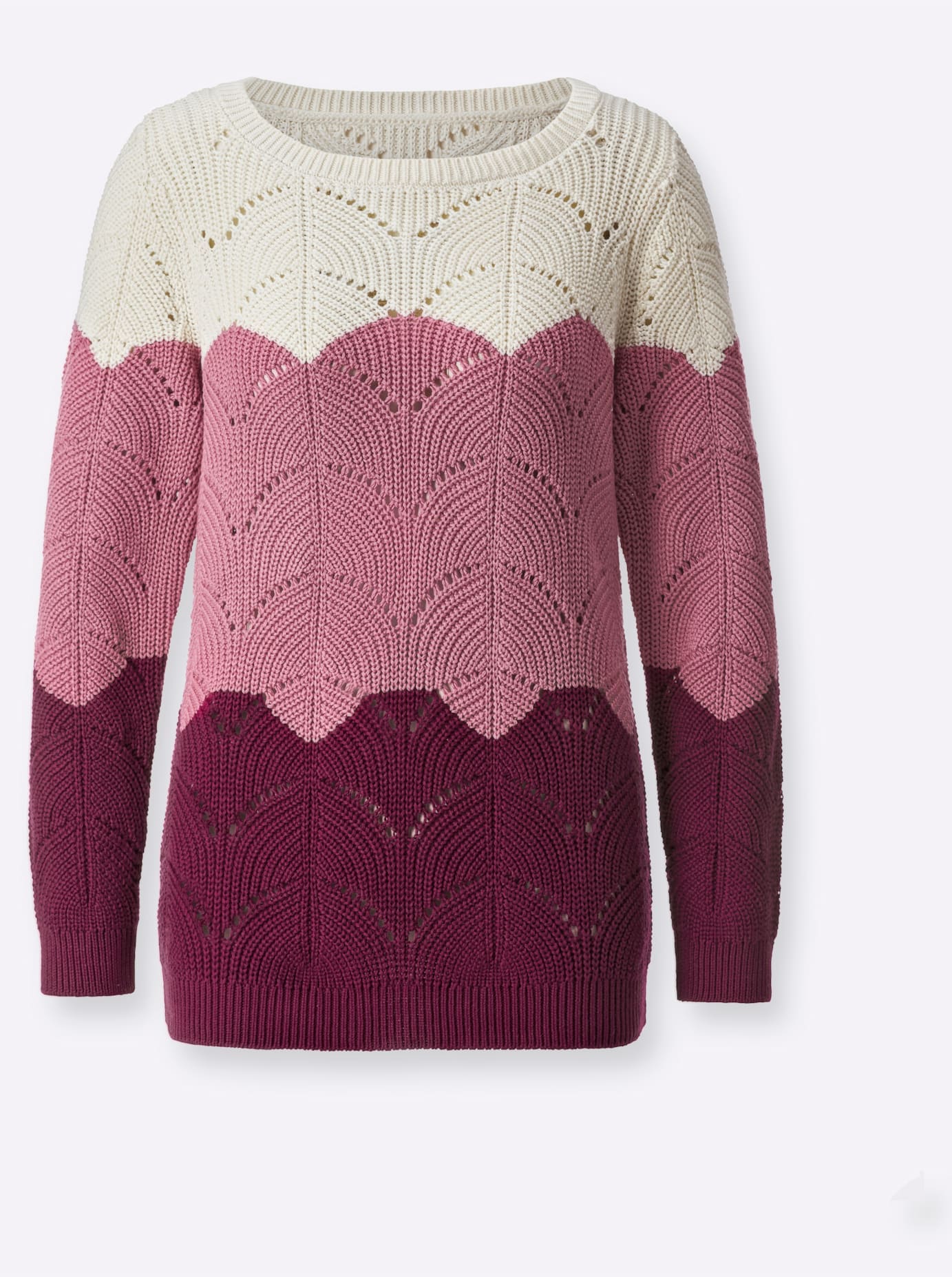 Classic Basics Pull ajouré »Rundhals-Pullover«
