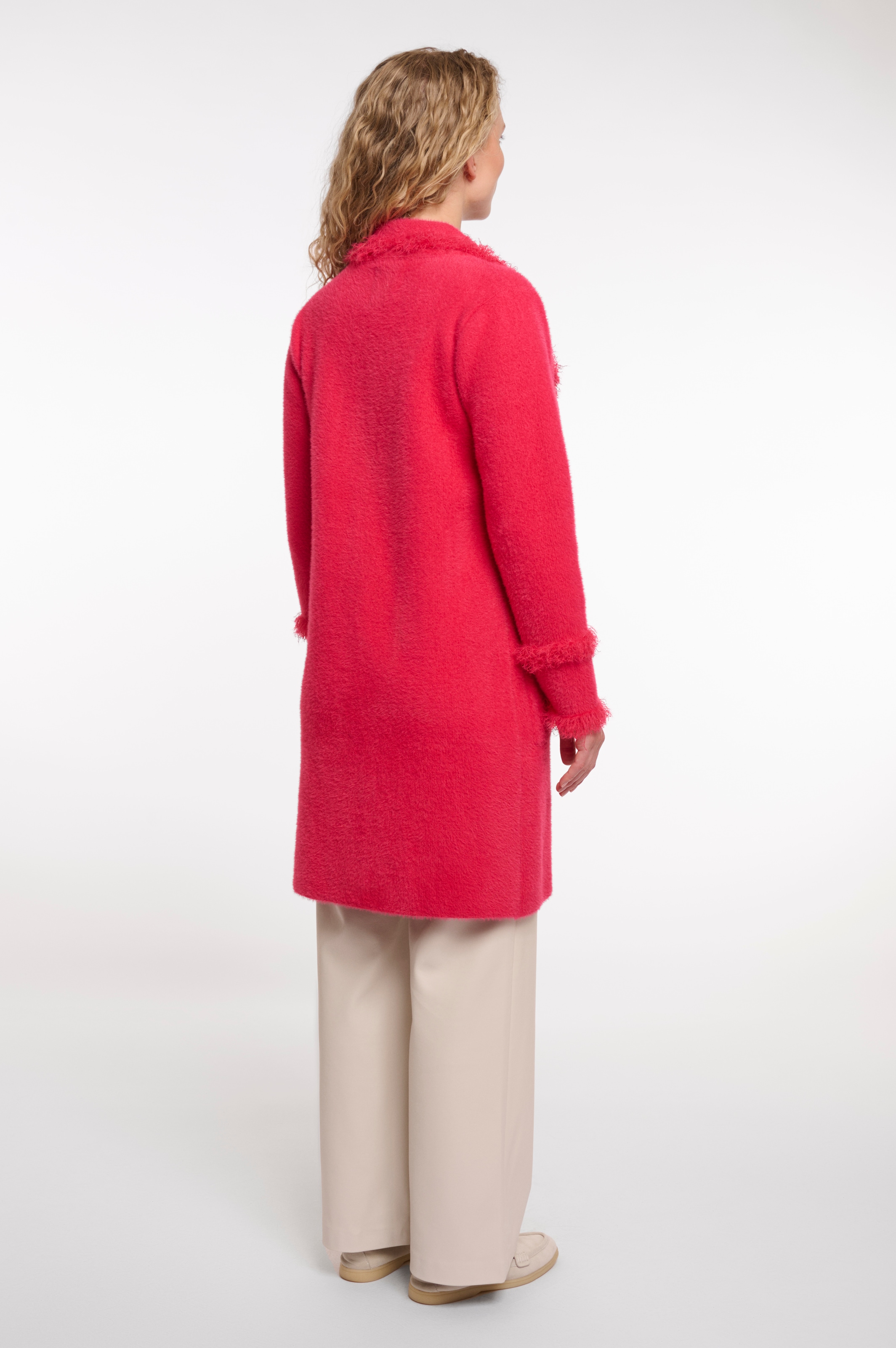 Rino & Pelle Cardigan long »CATENA« avec détails à franges et boutons